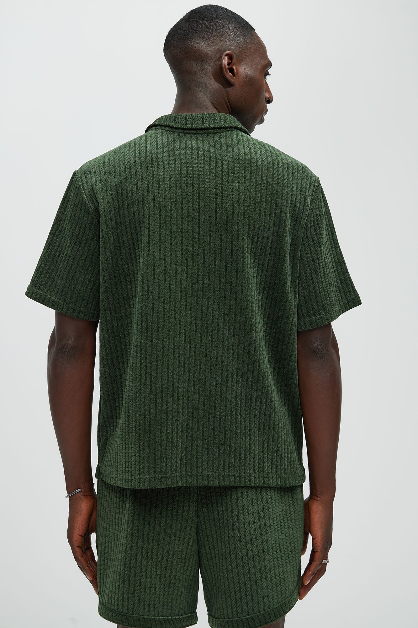 Easton Textured Polo Shirt - Green Fashion Nova