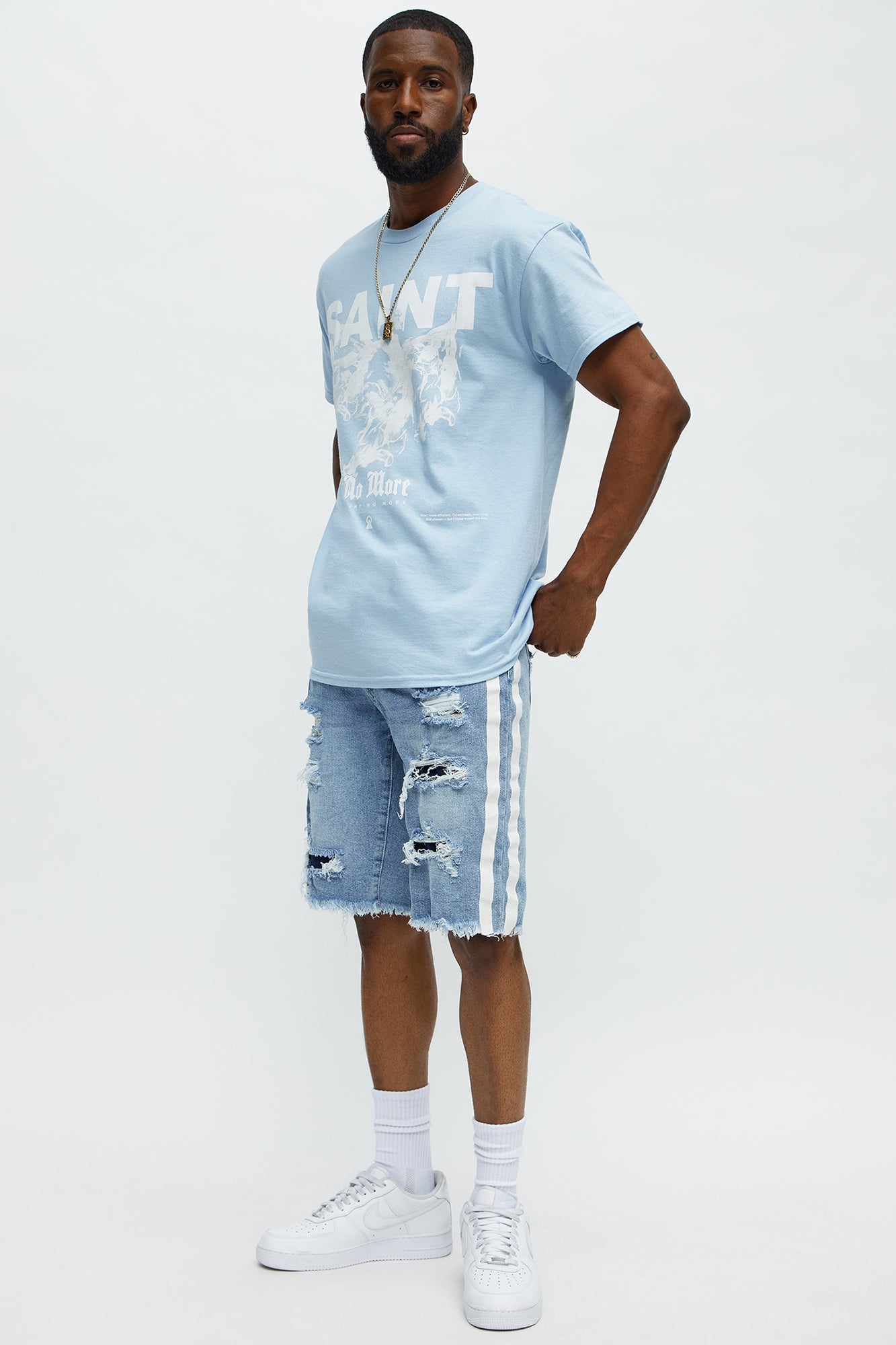 Picture Me Rollin Striped Denim Shorts - MediumWash Fashion Nova