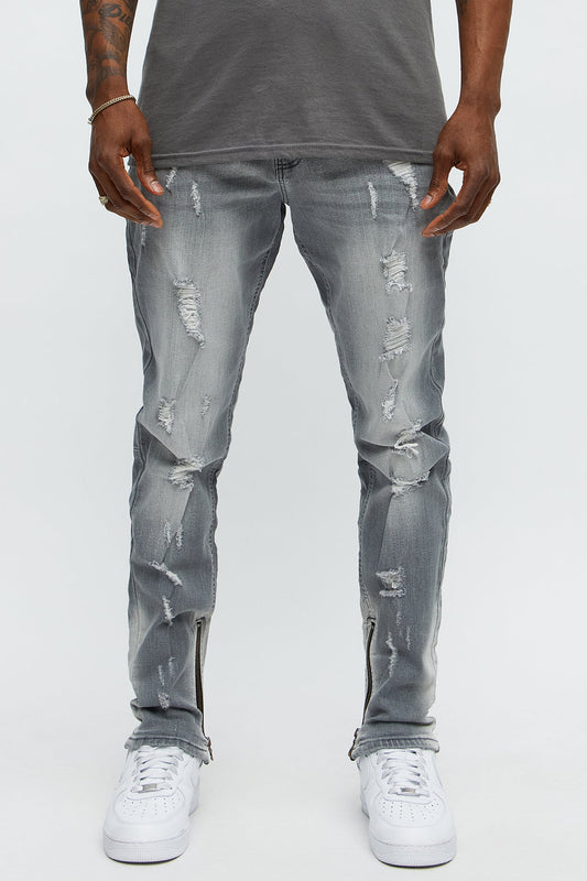 Stay Positive Skinny Jean - Grey Fashion Nova