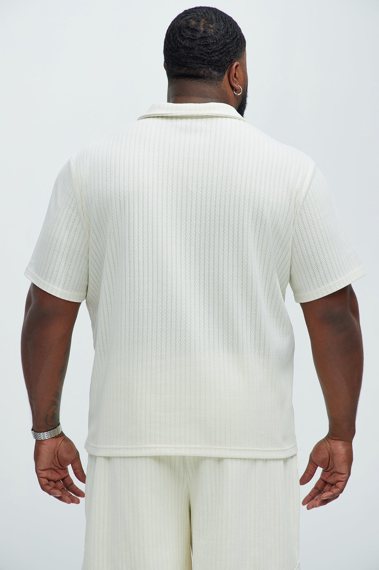 Easton Textured Polo Shirt - Off White Fashion Nova