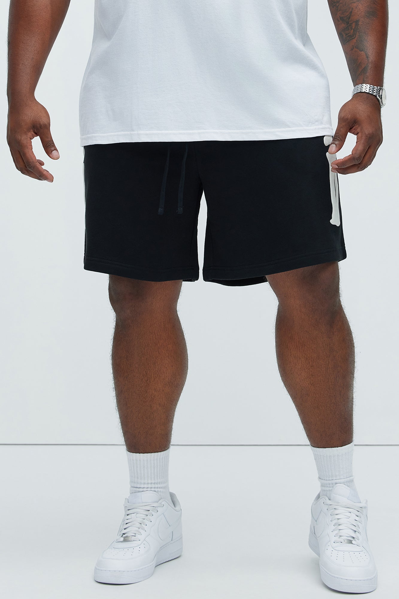 Tyson Bones Relaxed Shorts - Black Fashion Nova