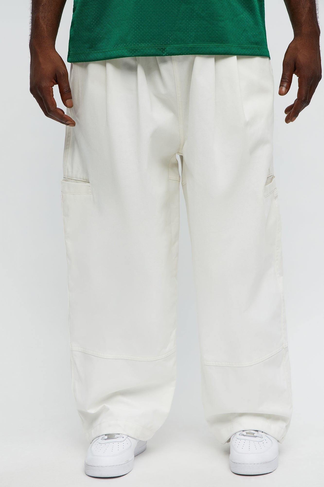 Baggy Damn Right Pants - Off White Fashion Nova