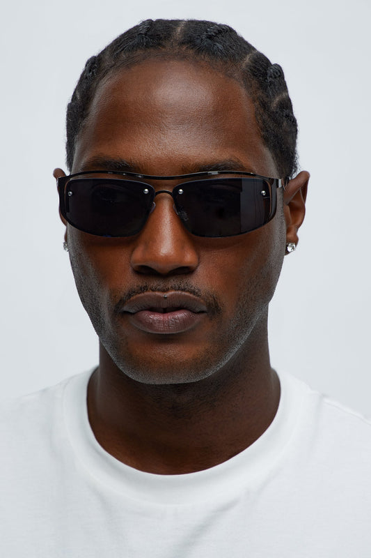 Squiggled Sunglasses - Black Fashion Nova