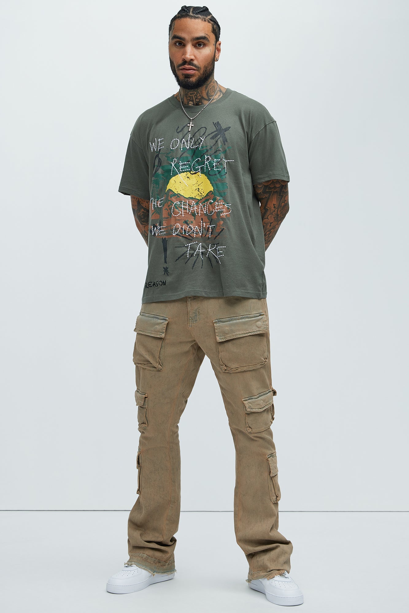 No Regrets Short Sleeve Tee - Olive Fashion Nova