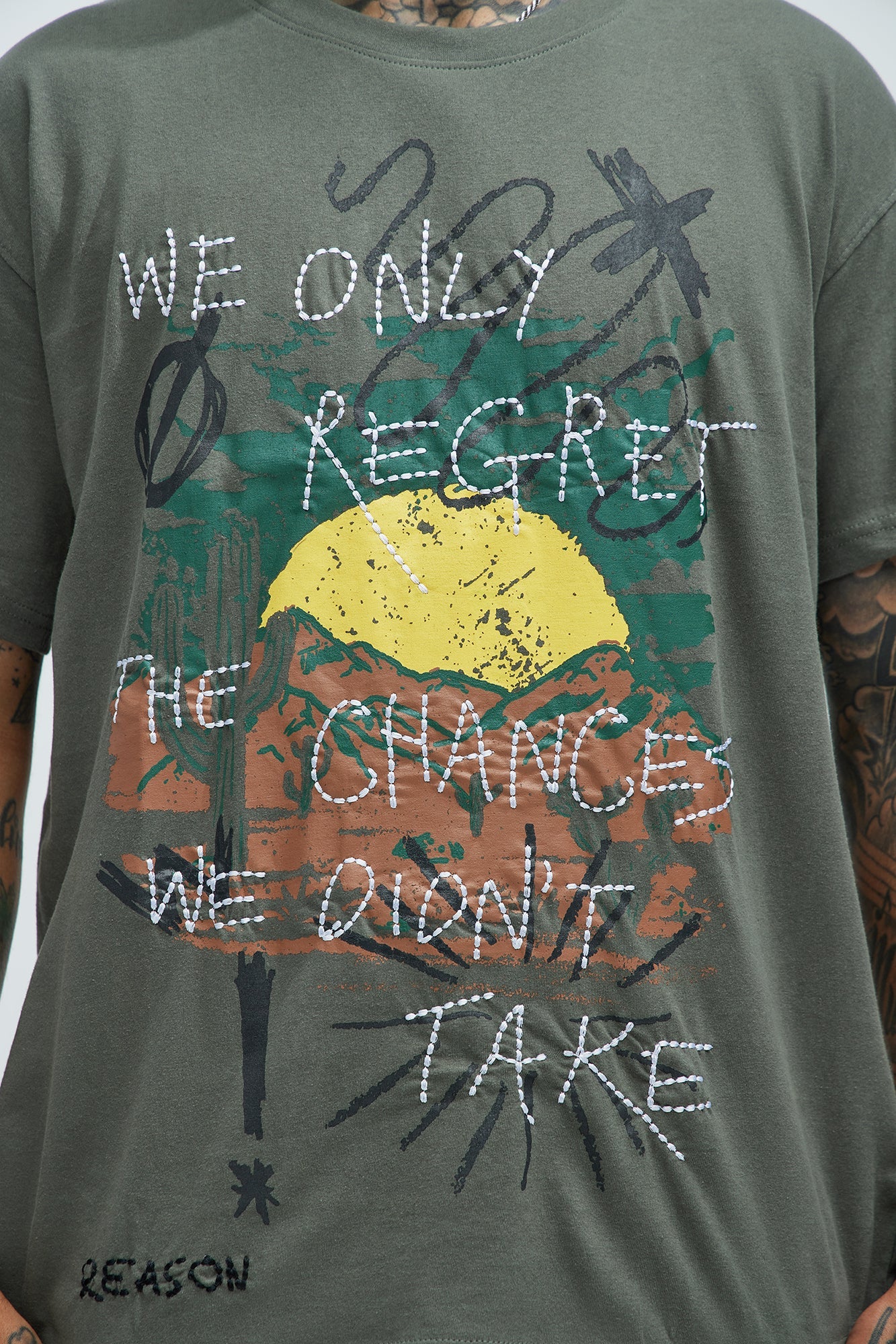 No Regrets Short Sleeve Tee - Olive Fashion Nova
