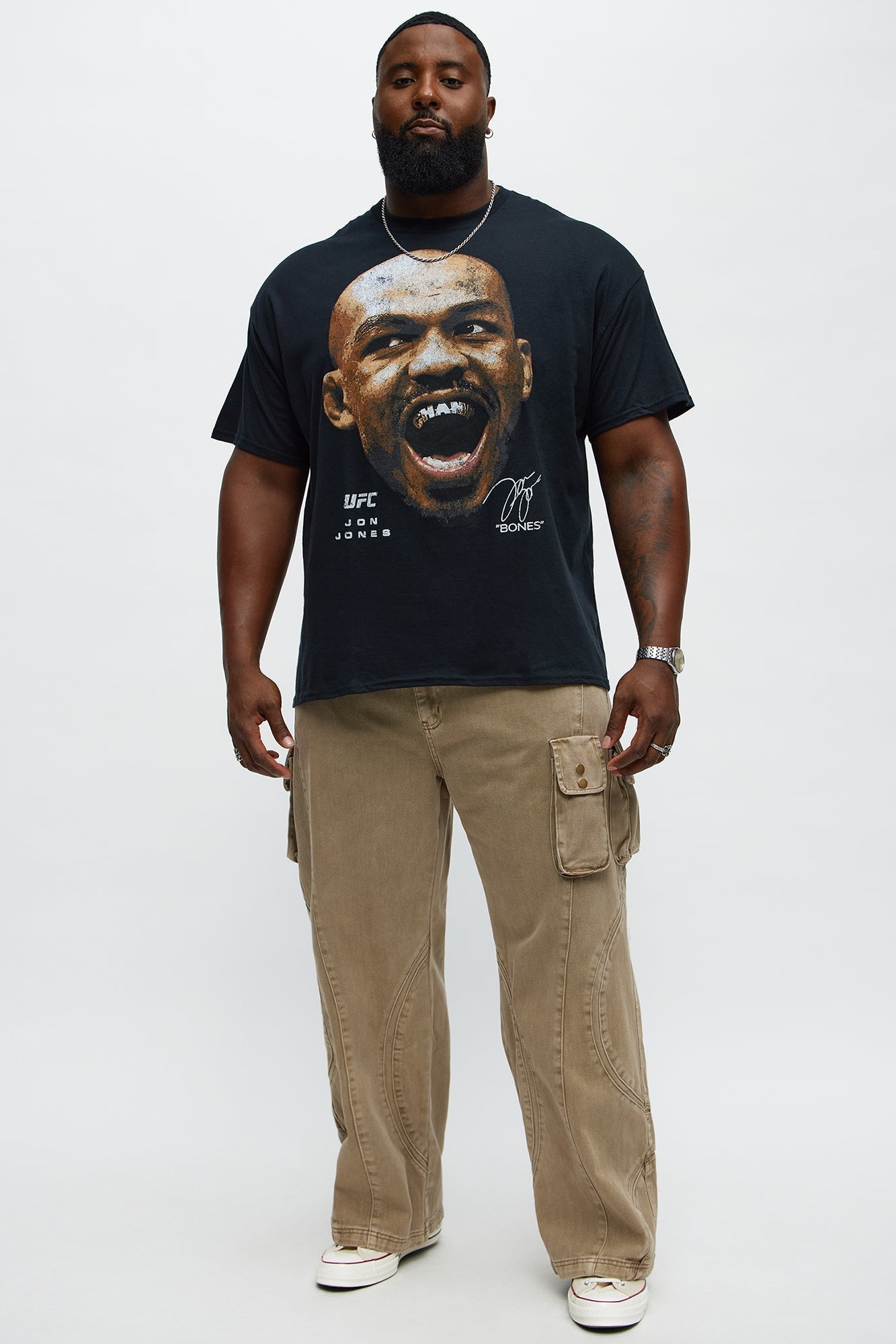 UFC Jon Bones Jones Short Sleeve Tee - Black Fashion Nova