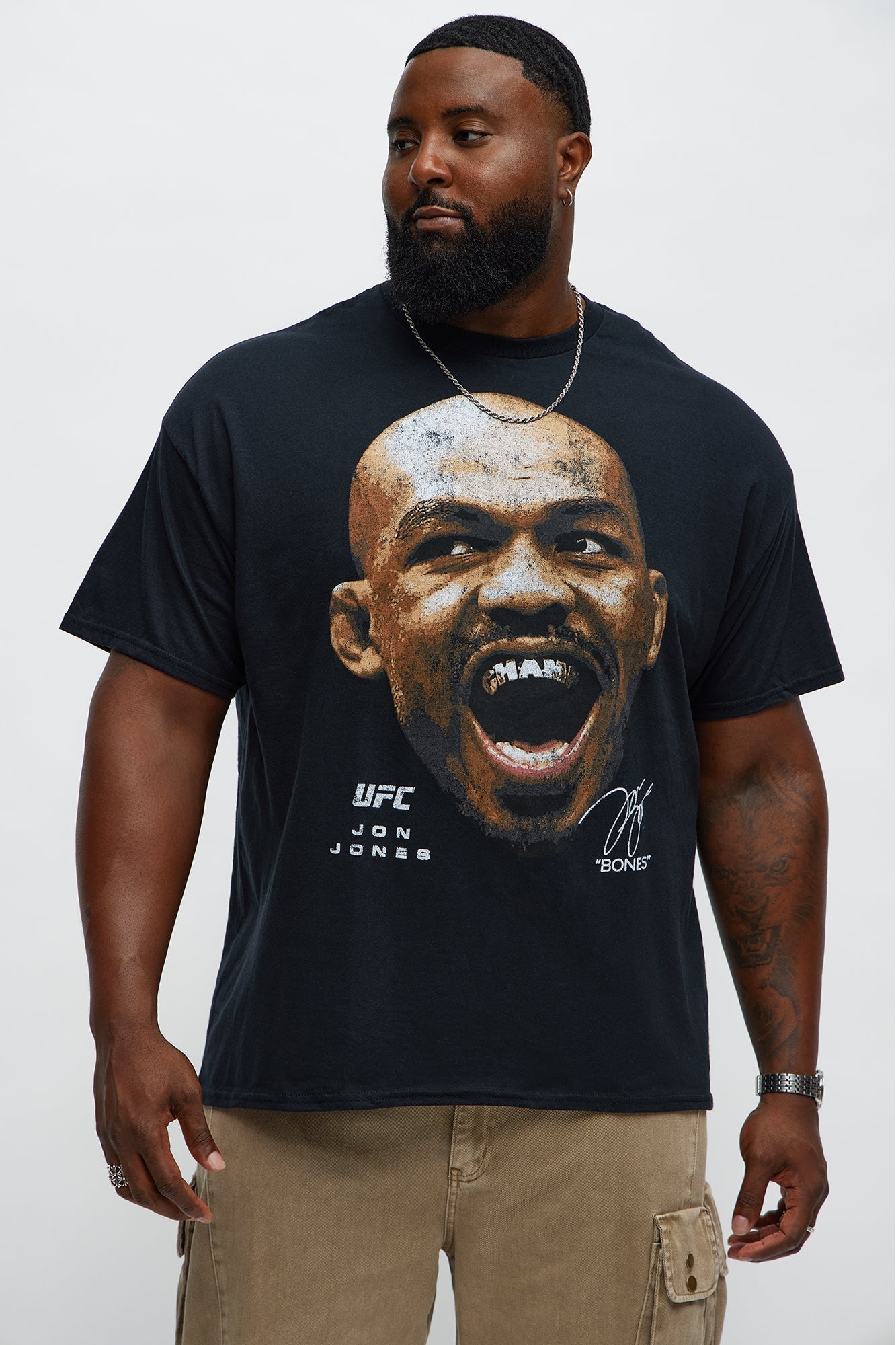 UFC Jon Bones Jones Short Sleeve Tee - Black Fashion Nova