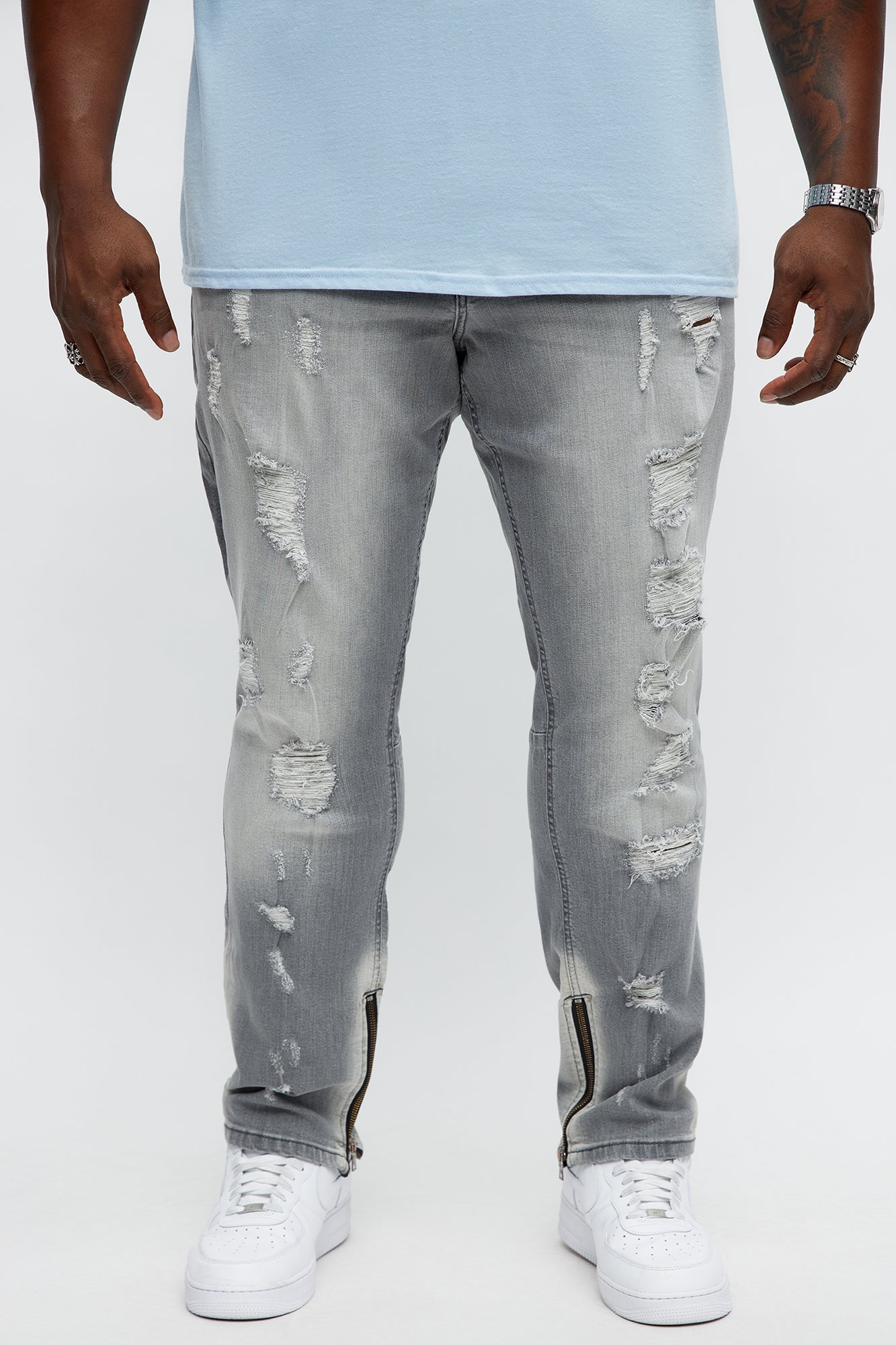 Stay Positive Skinny Jean - Grey Fashion Nova