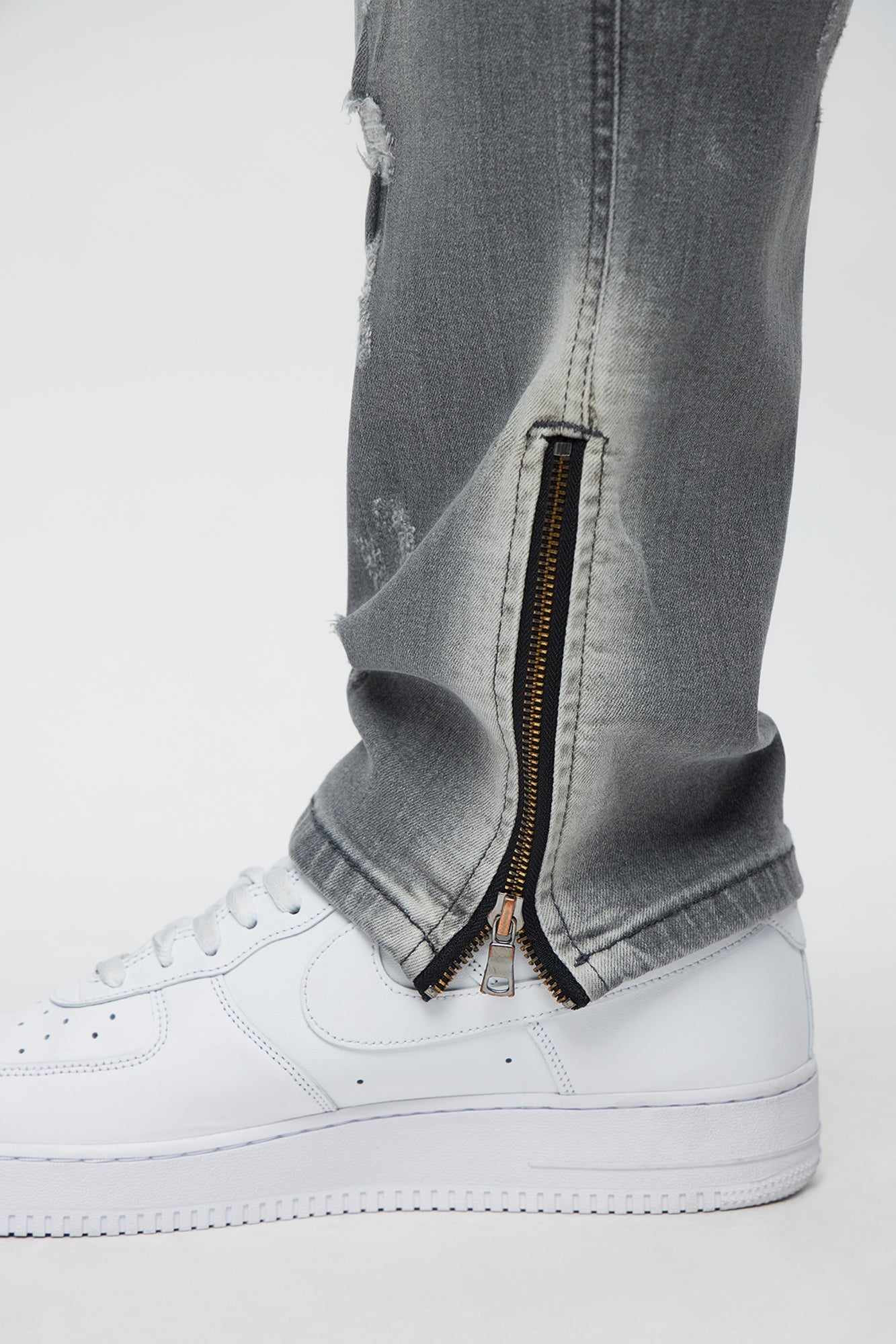 Stay Positive Skinny Jean - Grey Fashion Nova