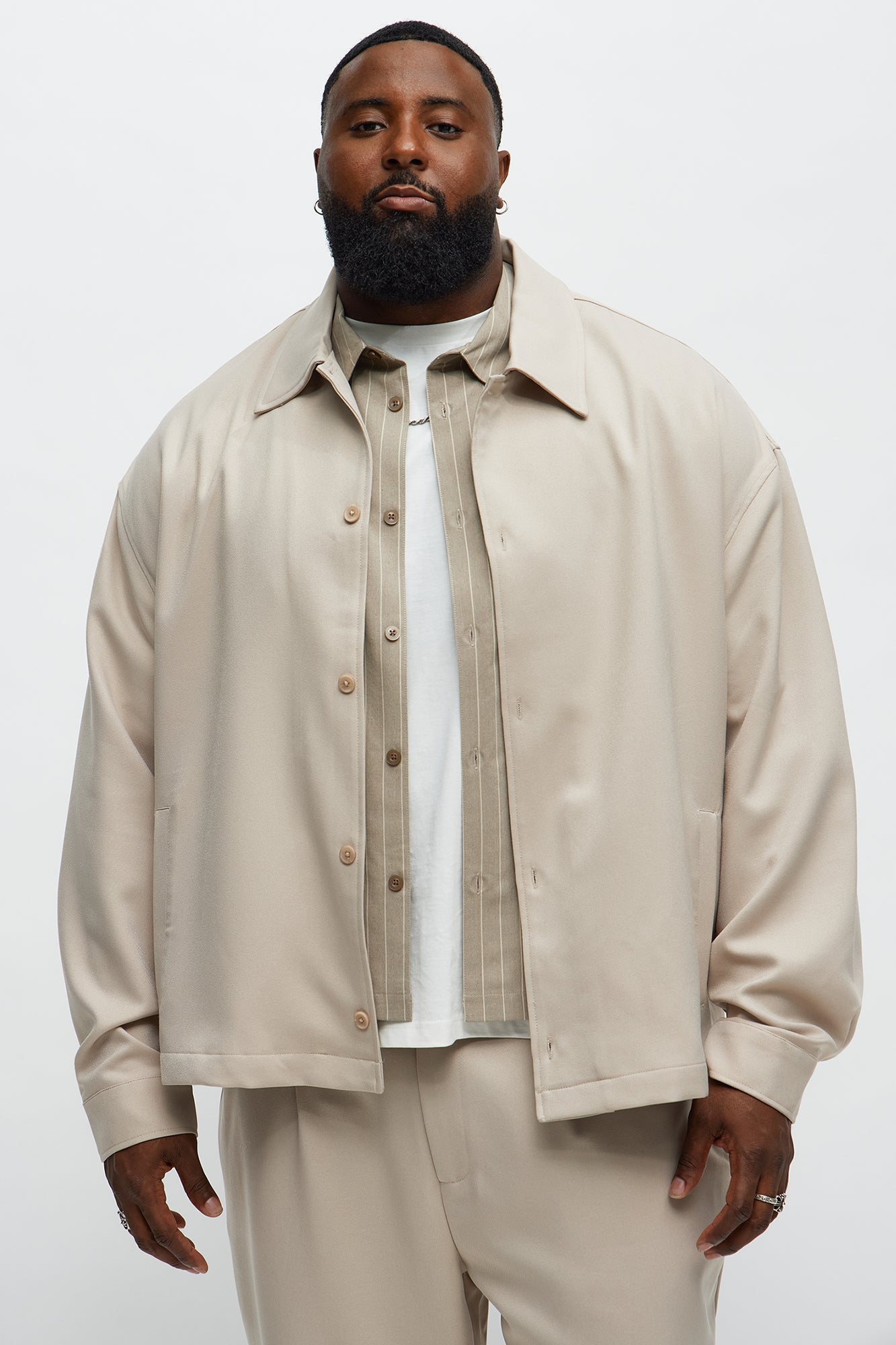 Relaxed Mara Overshirt - Tan Fashion Nova