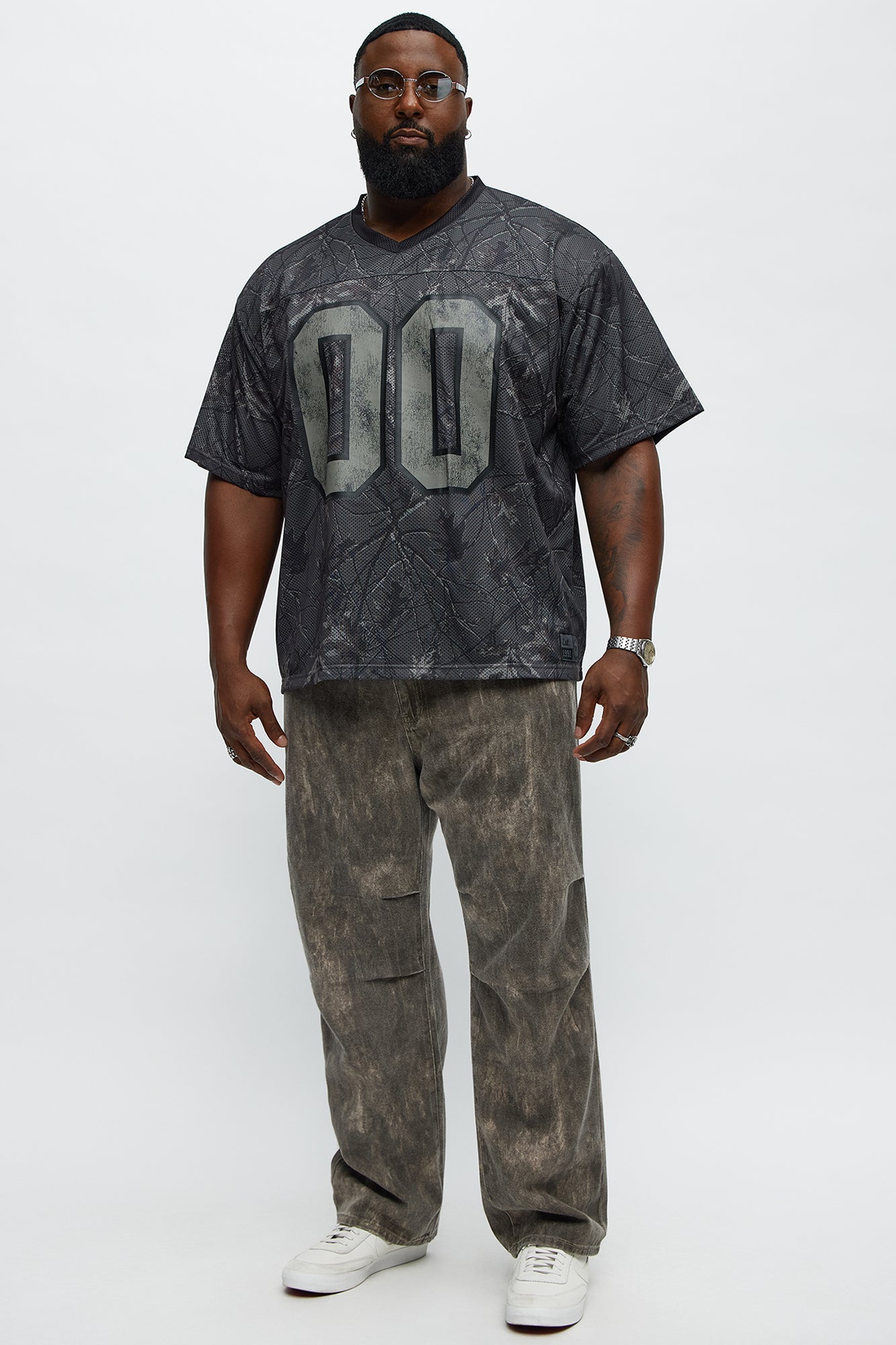 Short Sleeve Camo Jersey - Black Fashion Nova