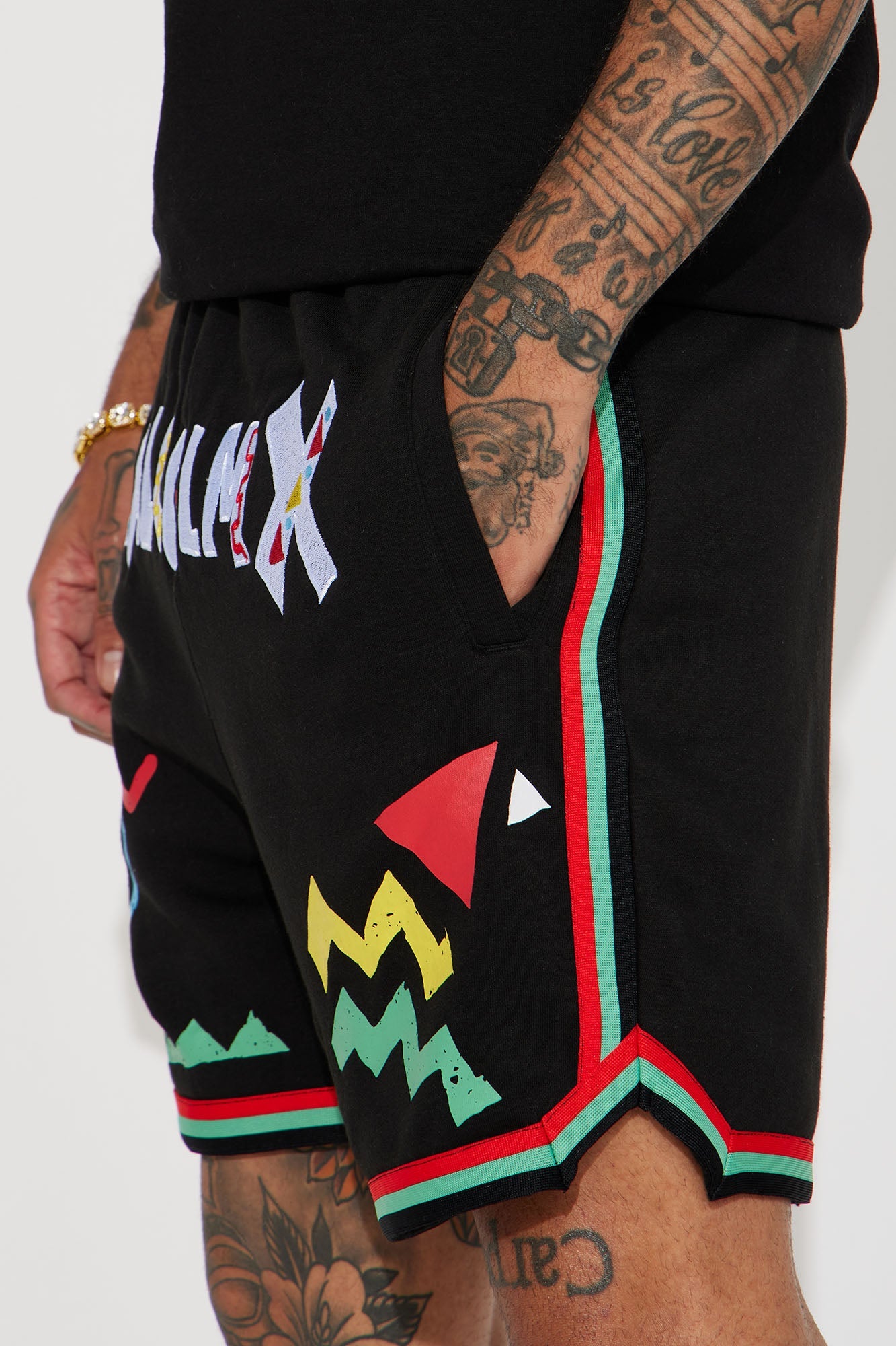 Malcom X Art Shorts - Black Fashion Nova