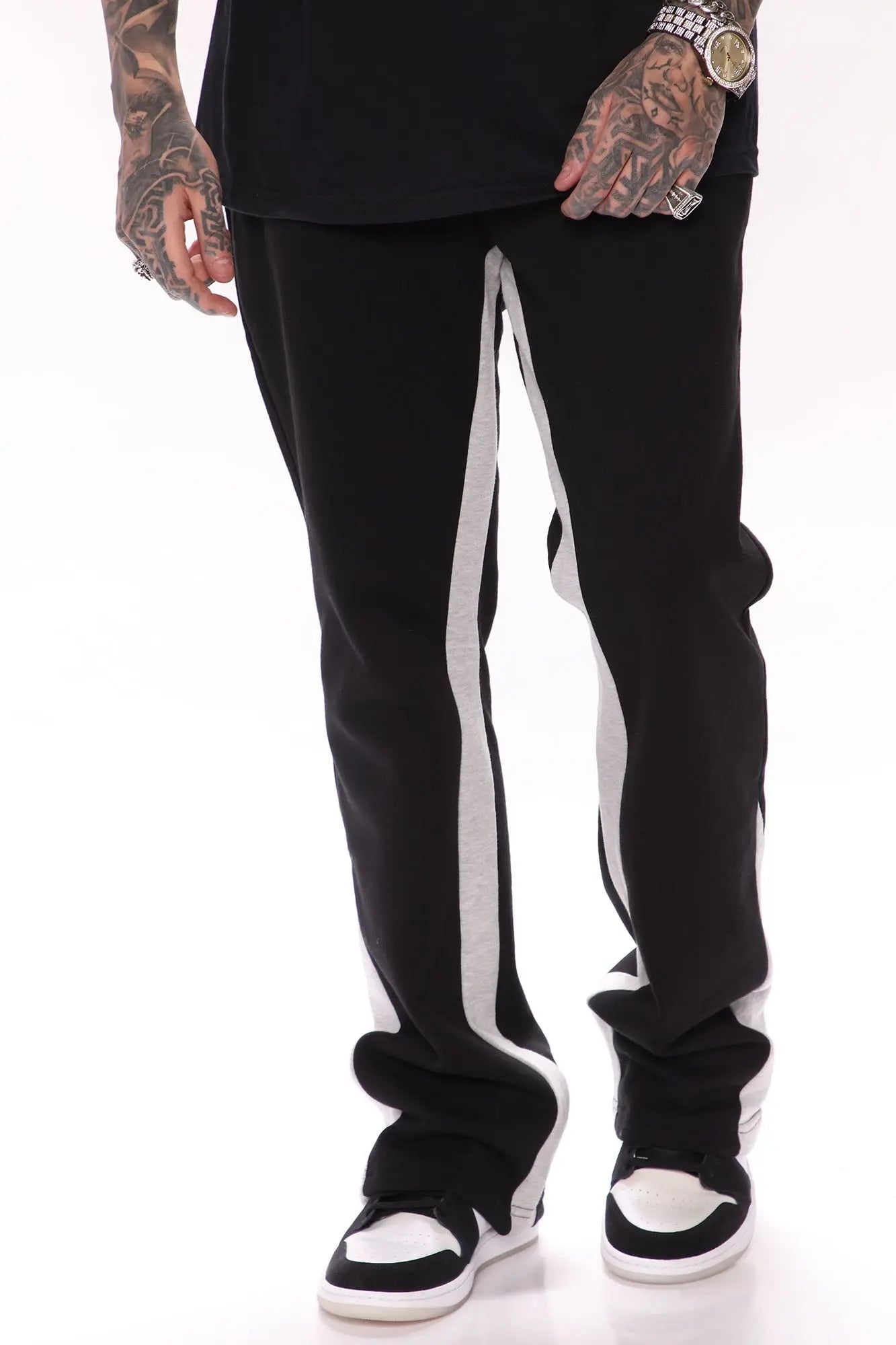 Tyson Flared Sweatpants - Black Fashion Nova