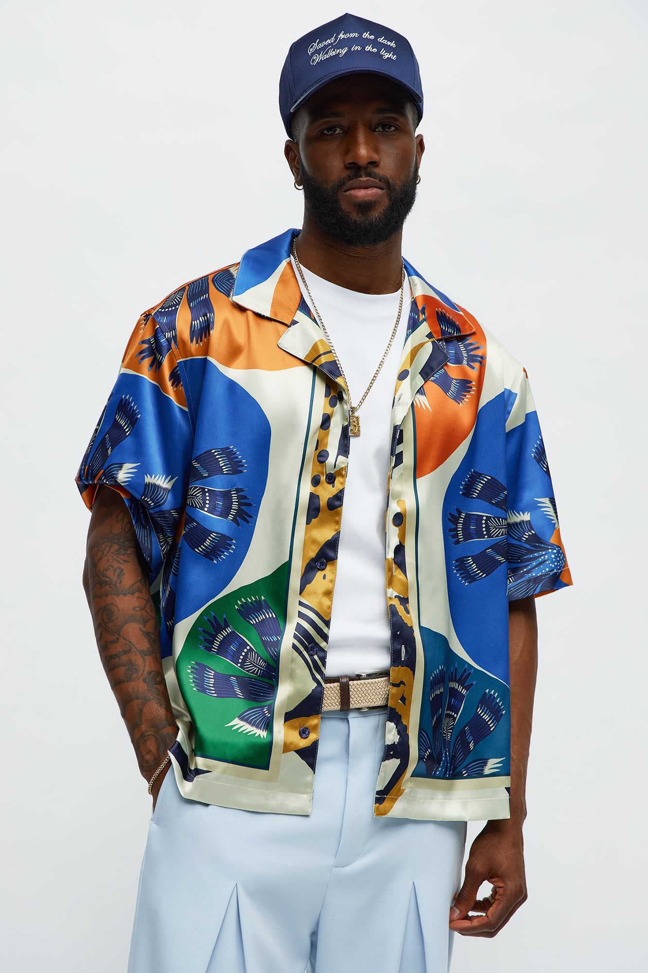 Relaxed Sea Vibe Cuban Collar Button Up Shirt - Multi Color Fashion Nova
