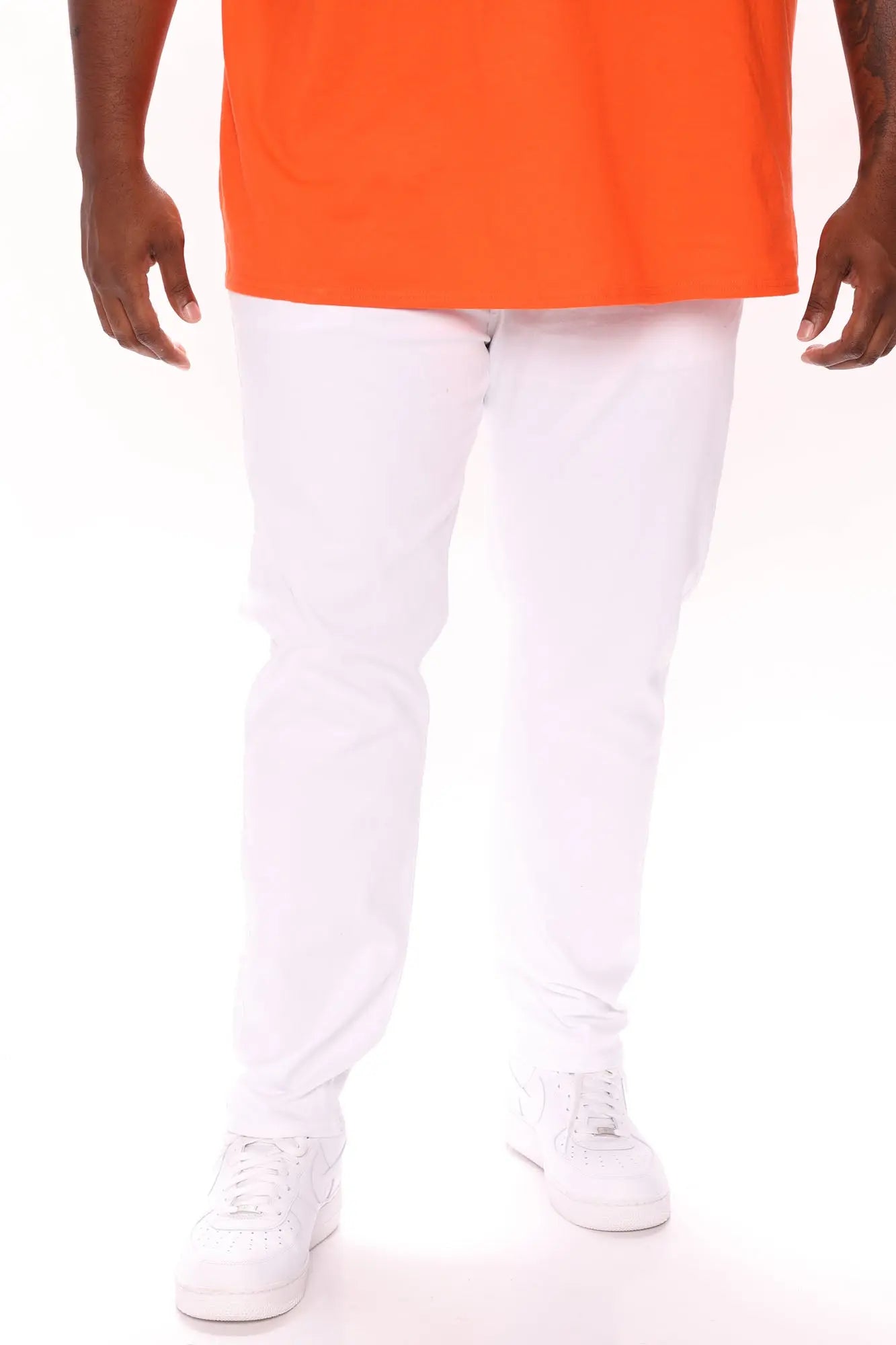 Mike Straight Taper Jeans - White Fashion Nova