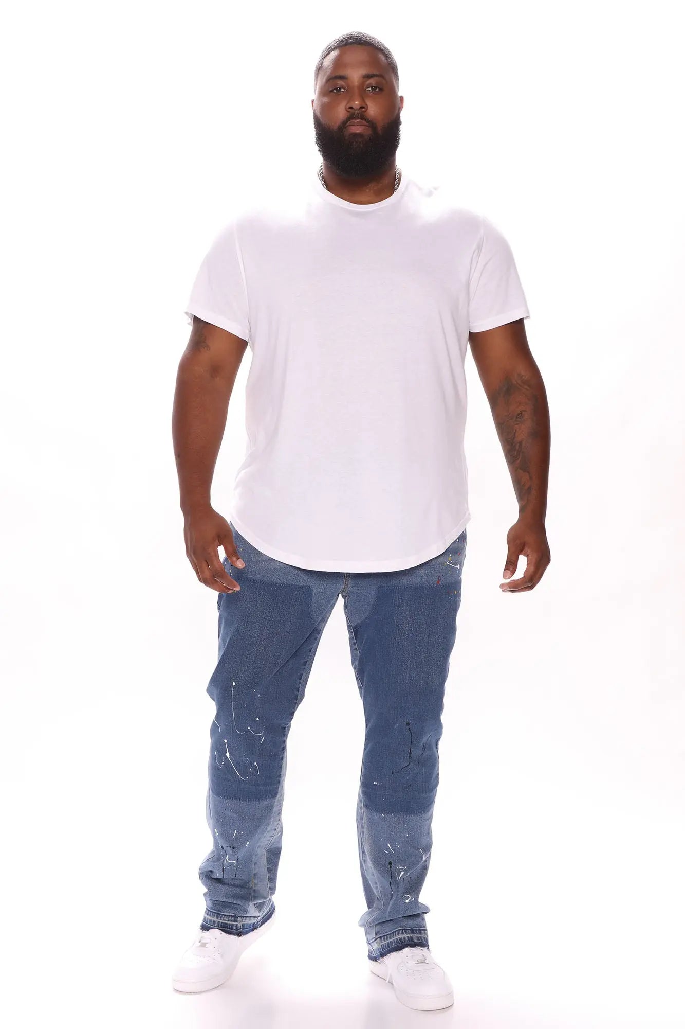 Essential Short Sleeve Scallop Crew Tee - White Fashion Nova