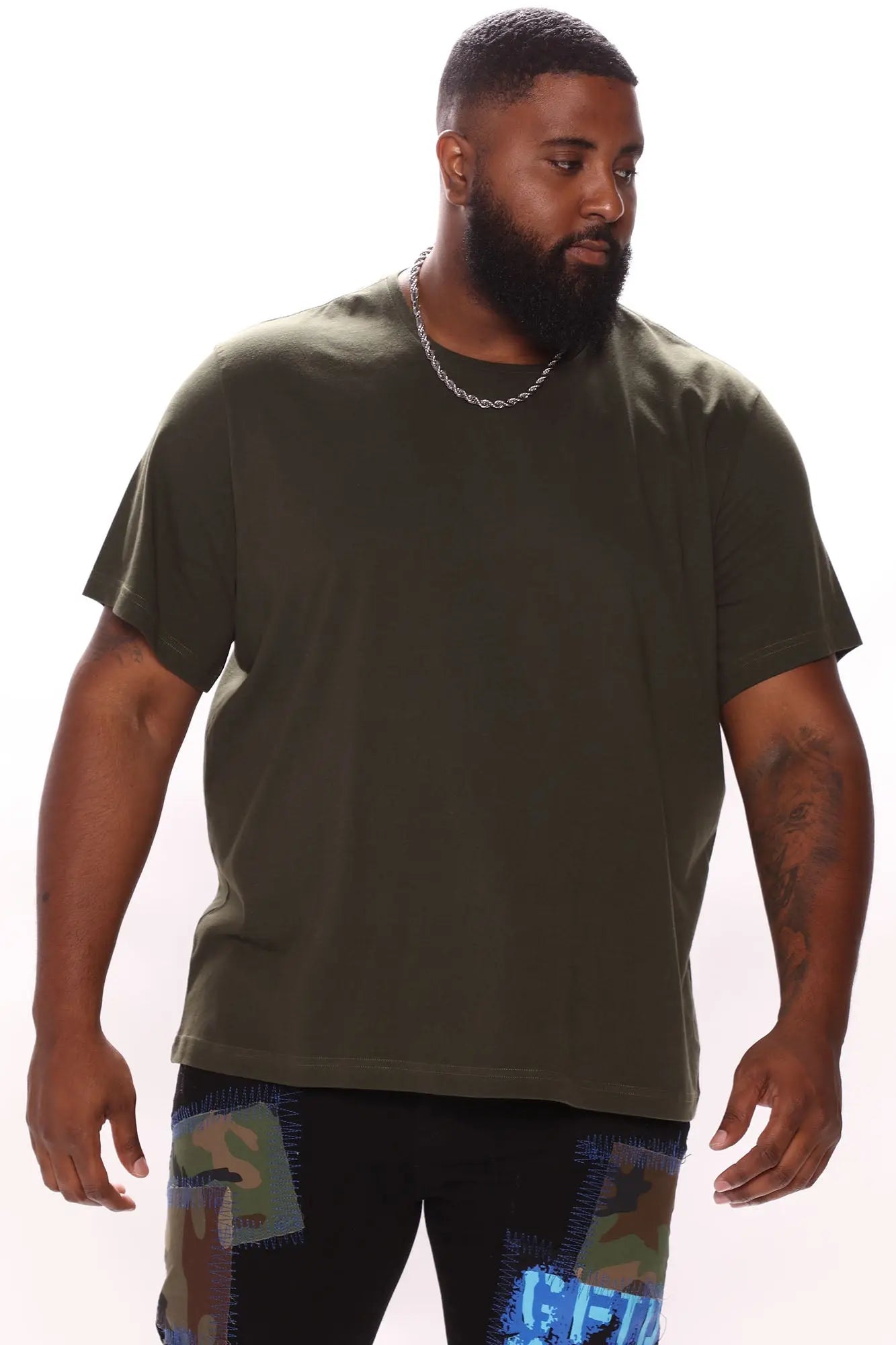 Classic Lightweight Tee - Olive Fashion Nova