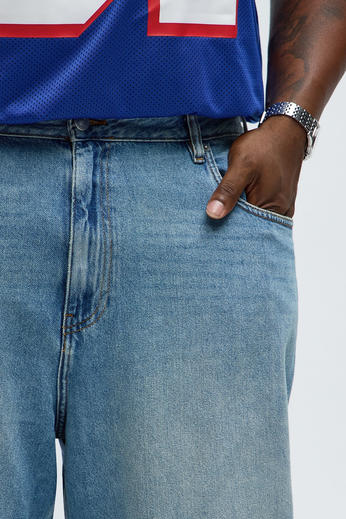 Baldwin Baggy Jeans - Medium Wash Fashion Nova