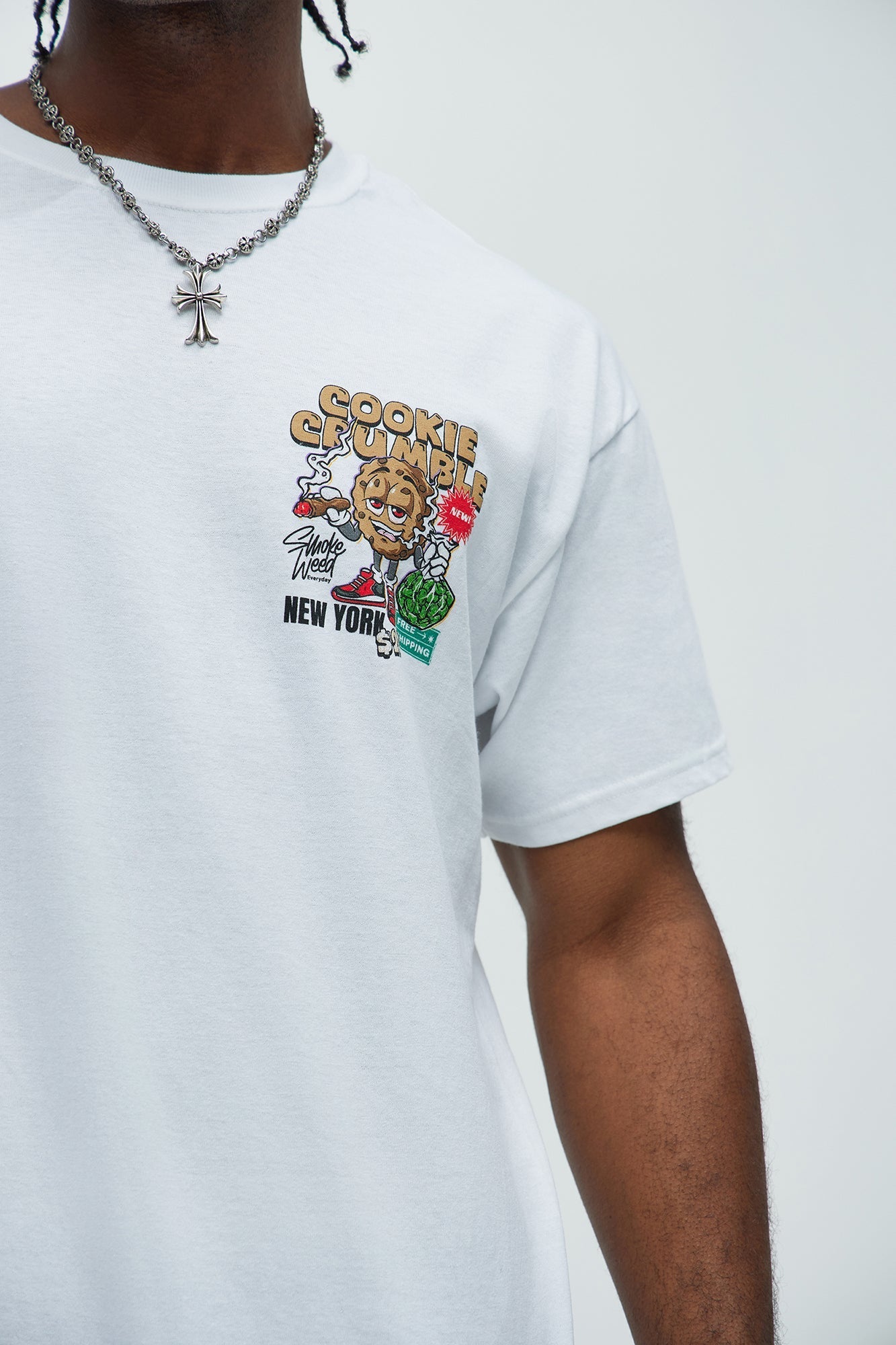 Cookie Crumble Short Sleeve Tee - White Fashion Nova