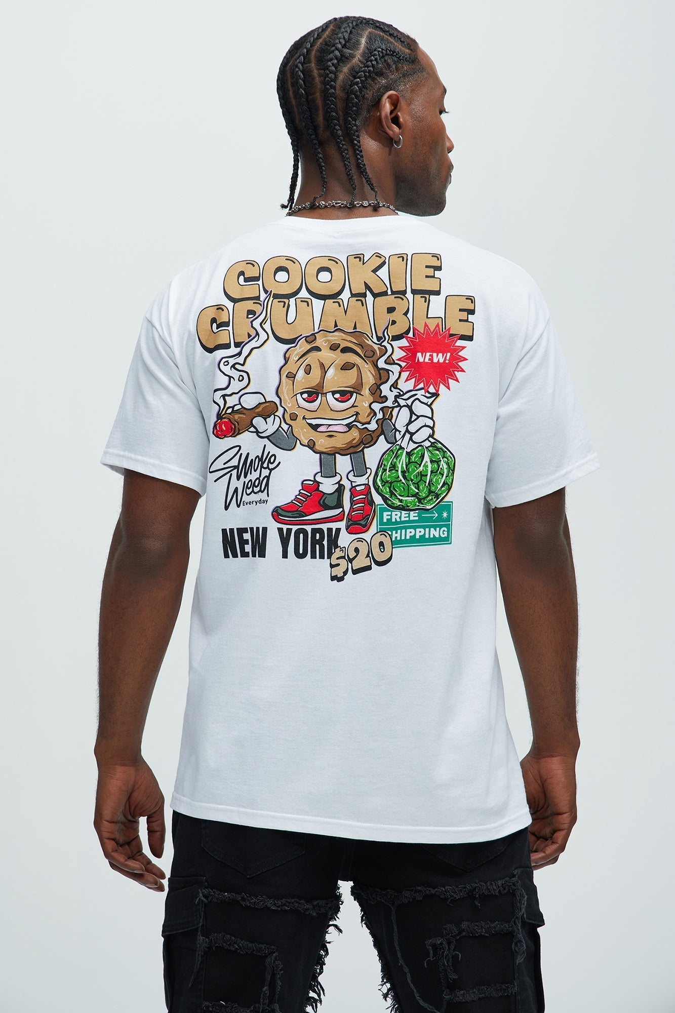 Cookie Crumble Short Sleeve Tee - White Fashion Nova