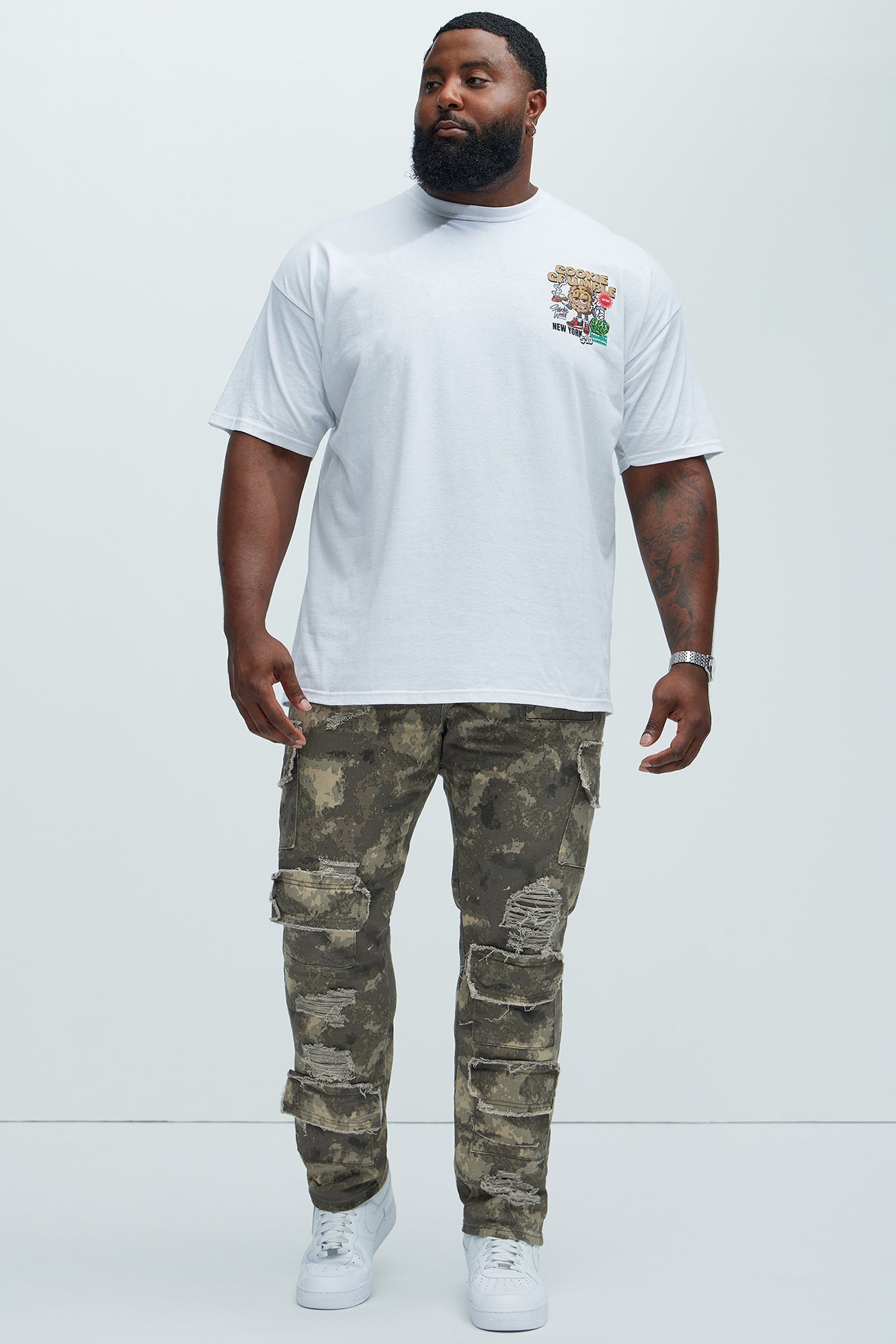 Cookie Crumble Short Sleeve Tee - White Fashion Nova