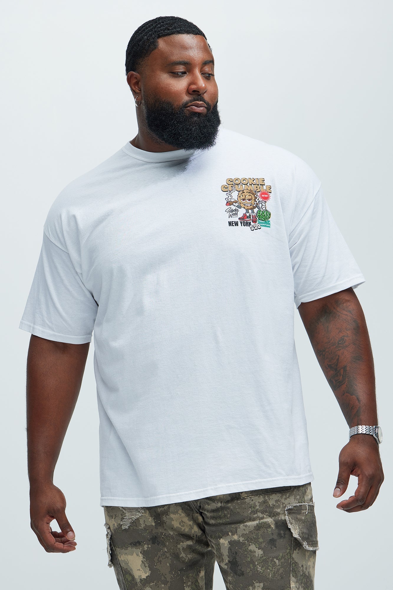 Cookie Crumble Short Sleeve Tee - White Fashion Nova