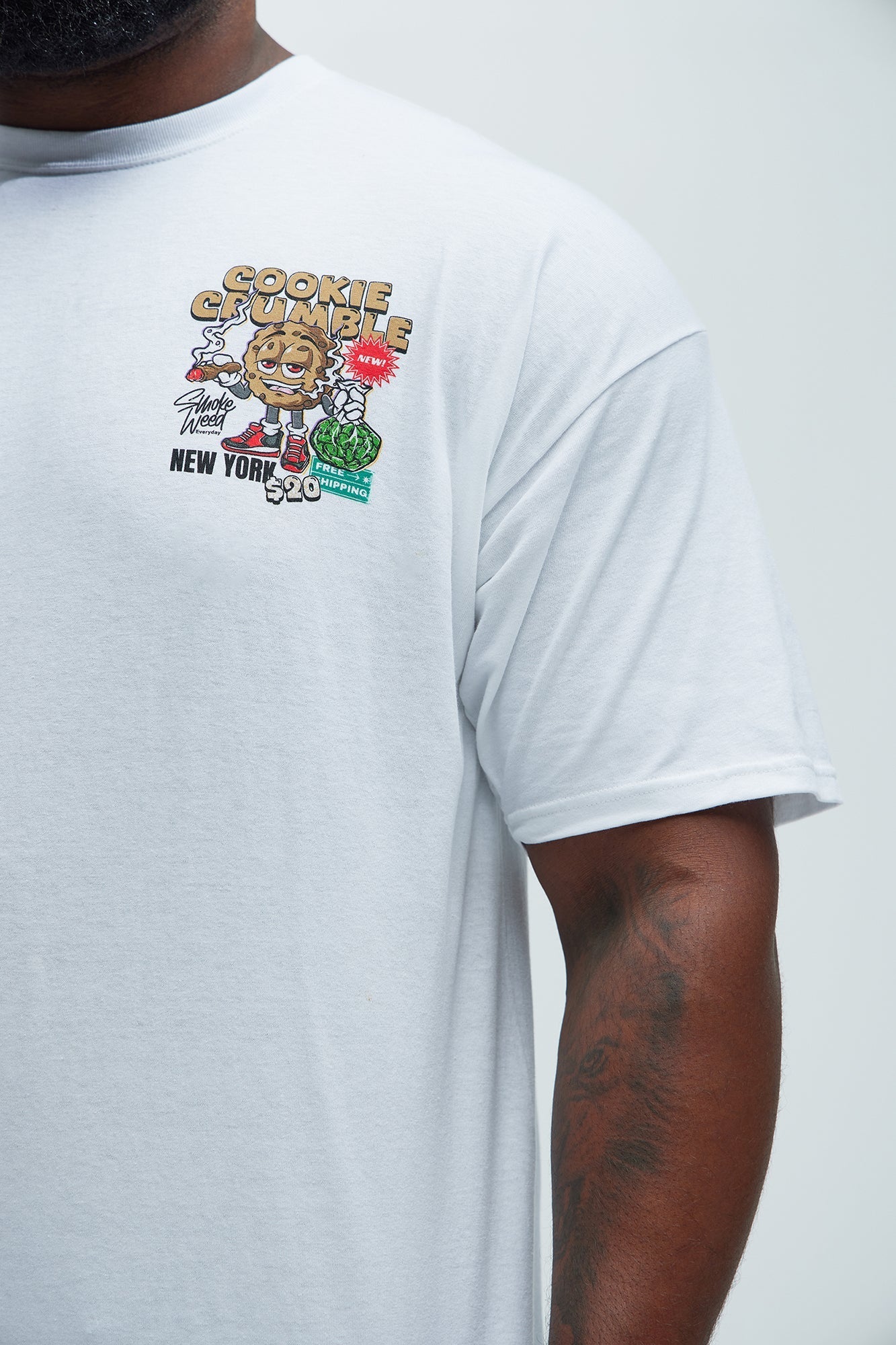 Cookie Crumble Short Sleeve Tee - White Fashion Nova