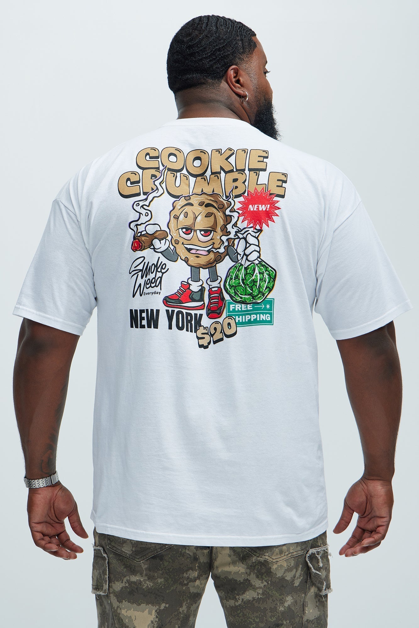 Cookie Crumble Short Sleeve Tee - White Fashion Nova