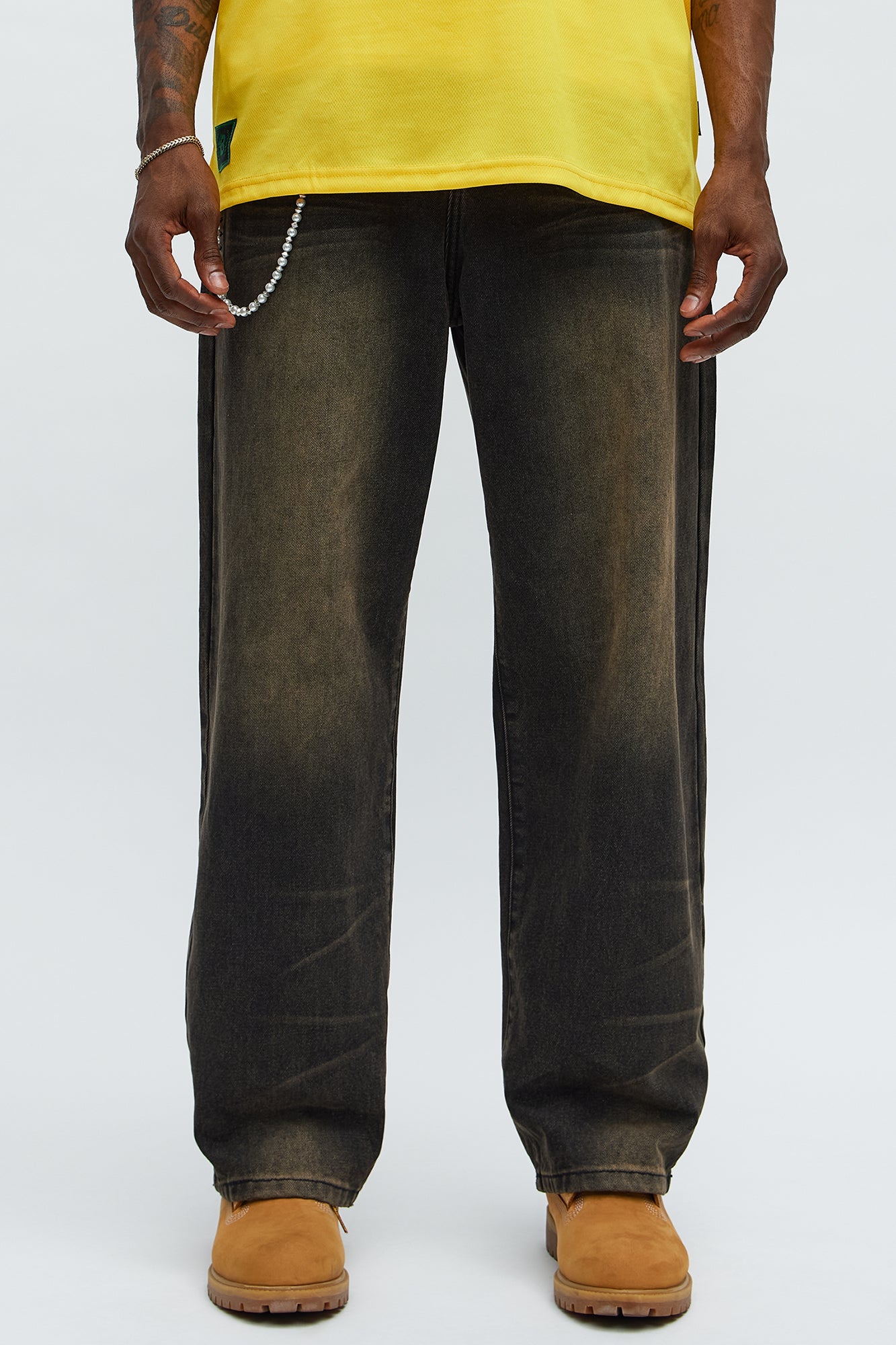 Baggy Dark Wave Jeans - Black Wash Fashion Nova
