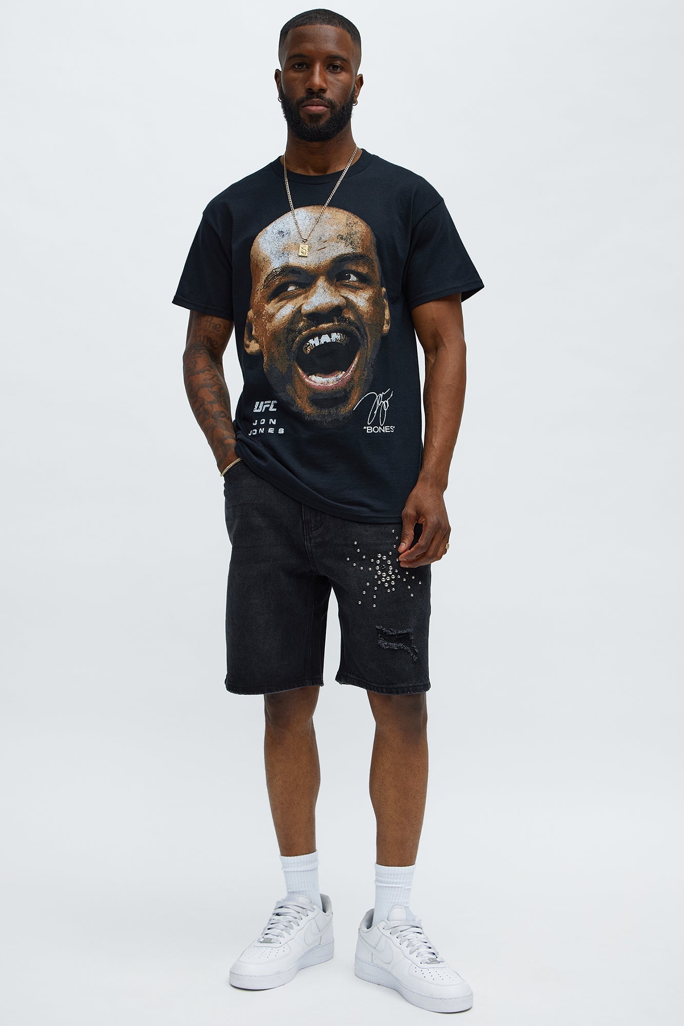 UFC Jon Bones Jones Short Sleeve Tee - Black Fashion Nova