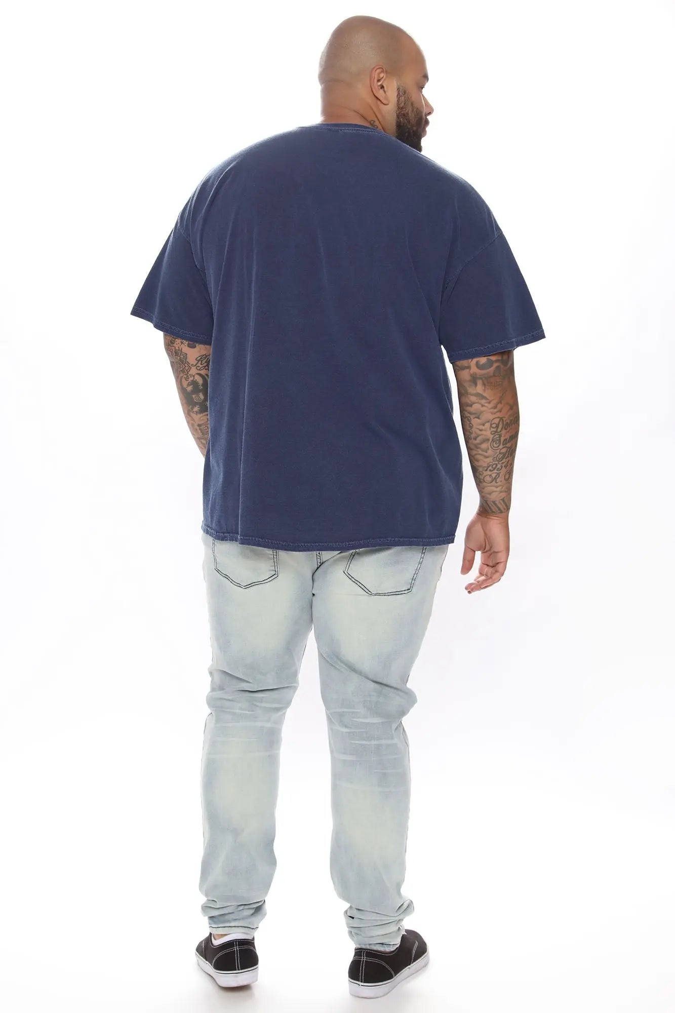 Wu Tang Lightning Vintage Wash Short Sleeve Tee - Navy Wash Fashion Nova