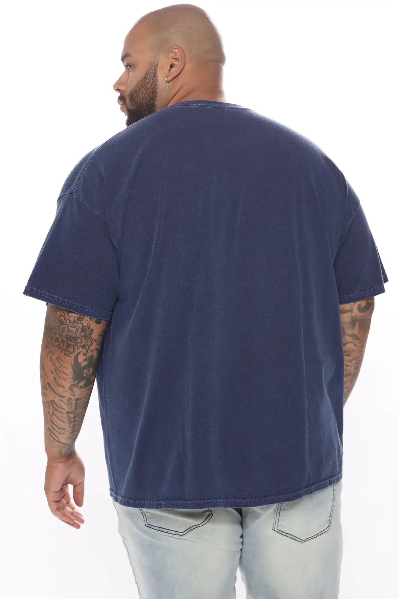 Wu Tang Lightning Vintage Wash Short Sleeve Tee - Navy Wash Fashion Nova
