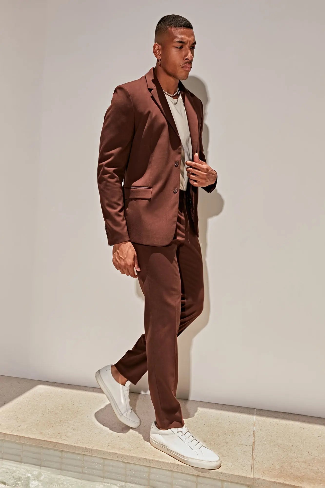 The Modern Stretch Suit Jacket - Brown Fashion Nova