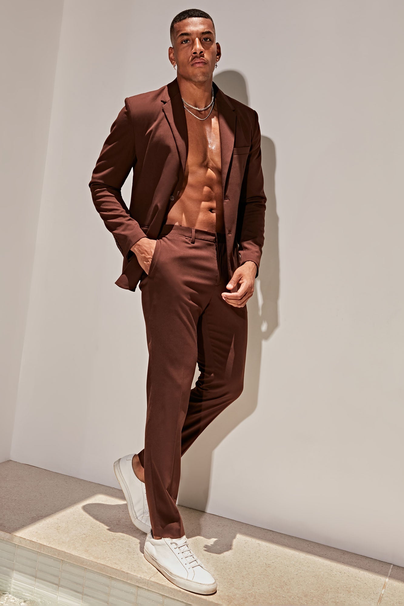 The Modern Stretch Slim Trouser - Brown Fashion Nova