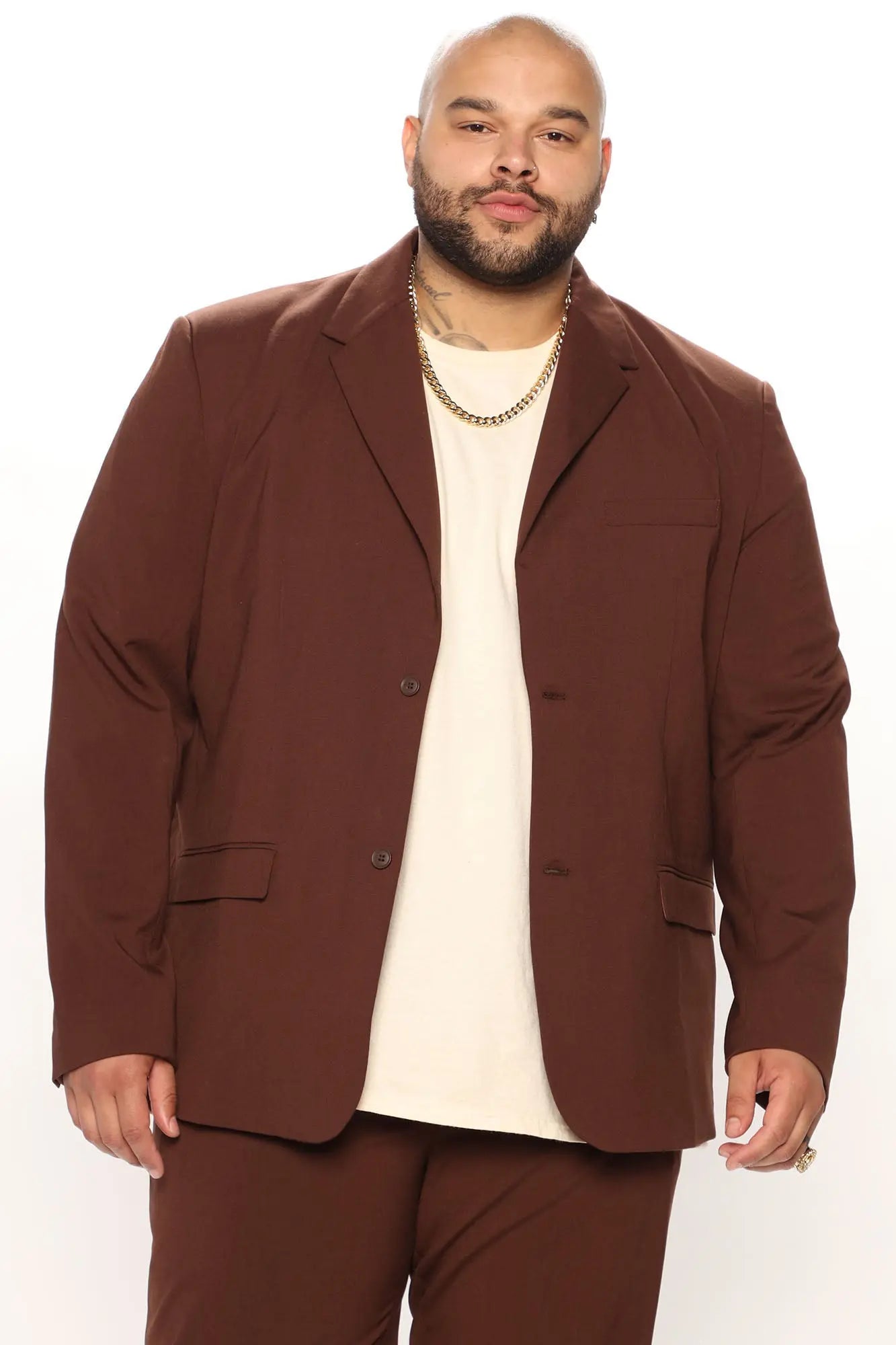 The Modern Stretch Suit Jacket - Brown Fashion Nova