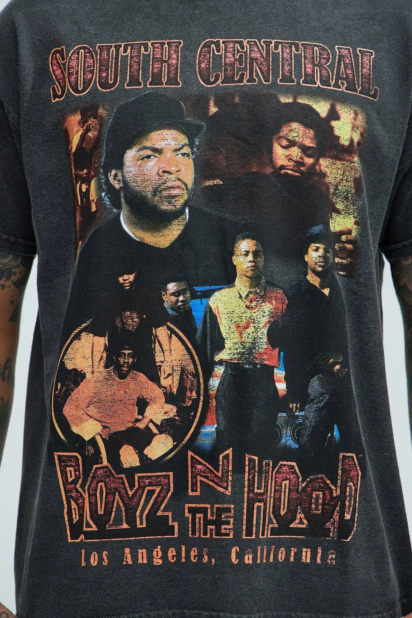 Boyz N The Hood South Central LA Oversized Short Sleeve Tee - Black Fashion Nova