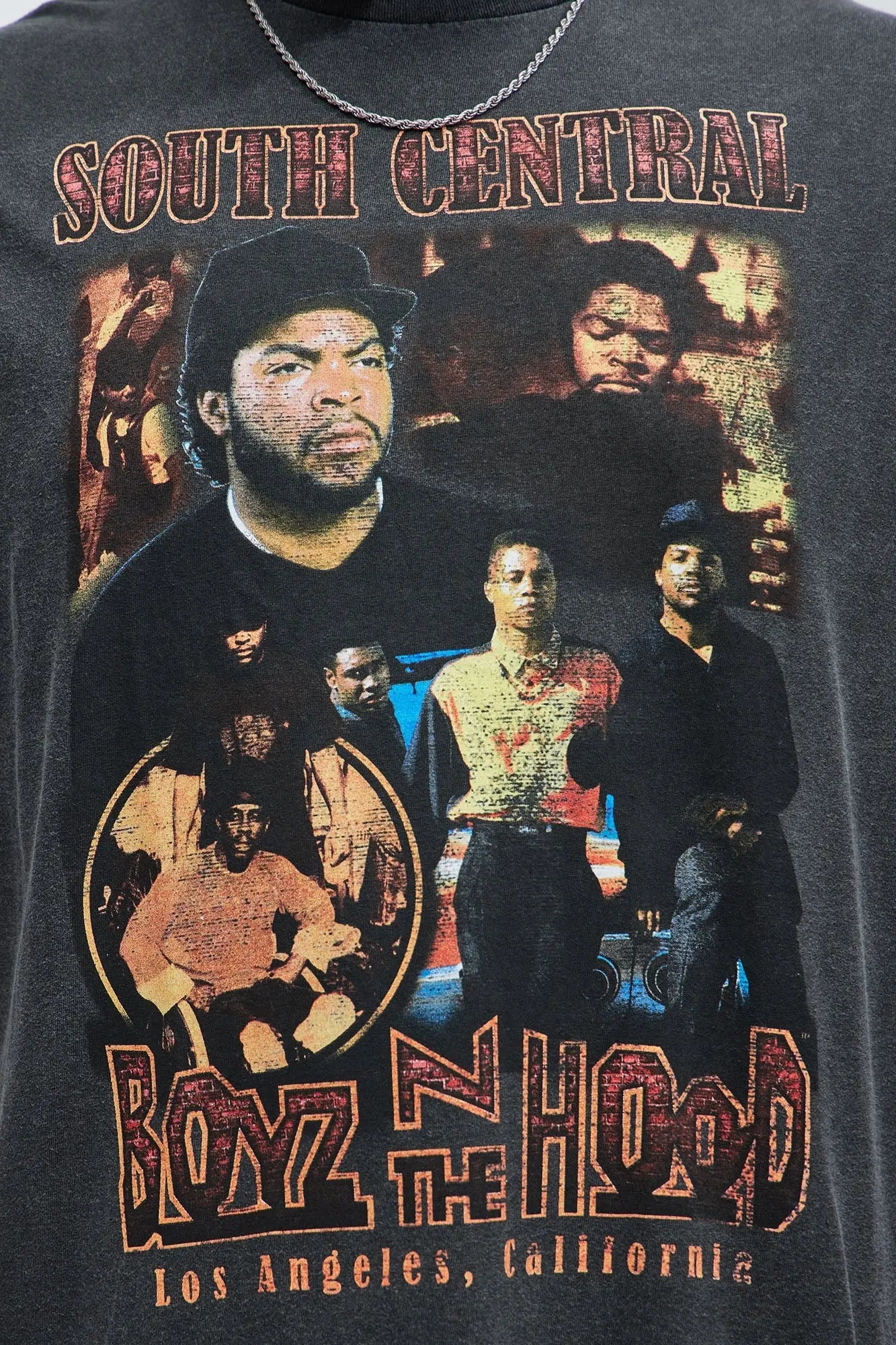 Boyz N The Hood South Central LA Oversized Short Sleeve Tee - Black Fashion Nova