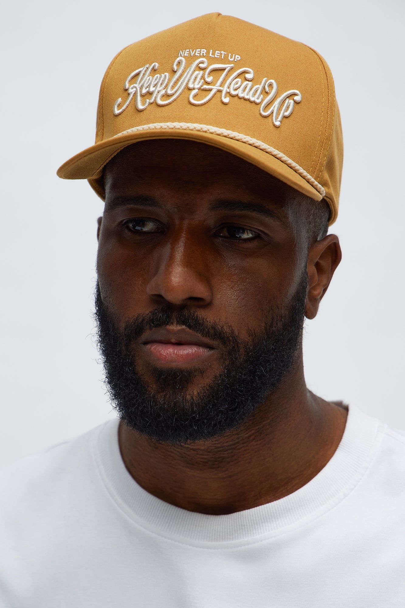 Never Let Up Structured Snapback Hat - Mustard Fashion Nova