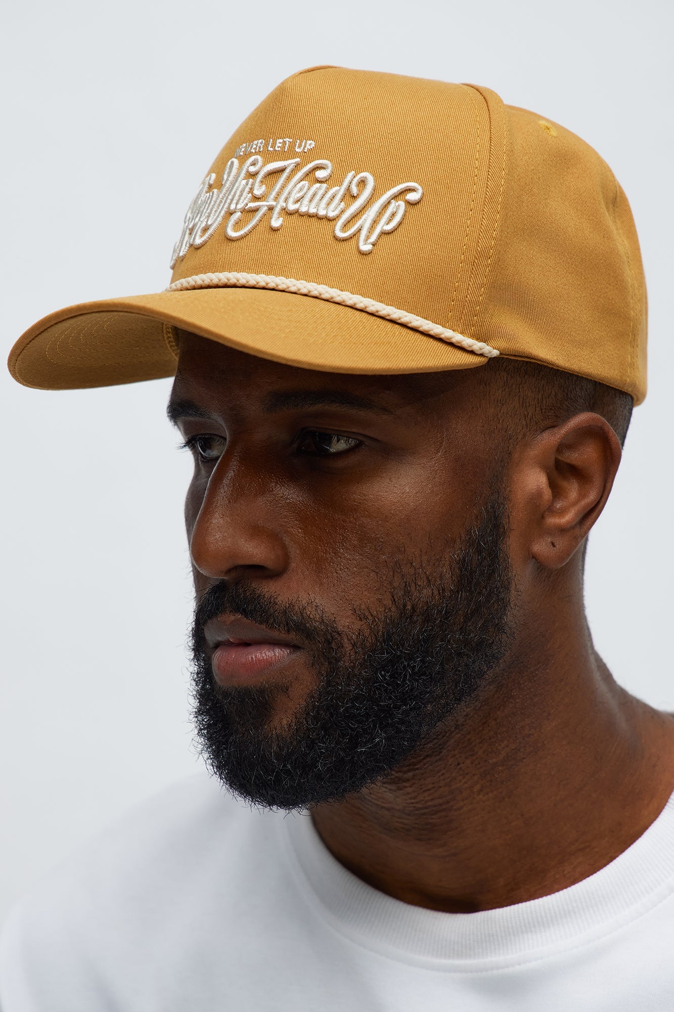 Never Let Up Structured Snapback Hat - Mustard Fashion Nova