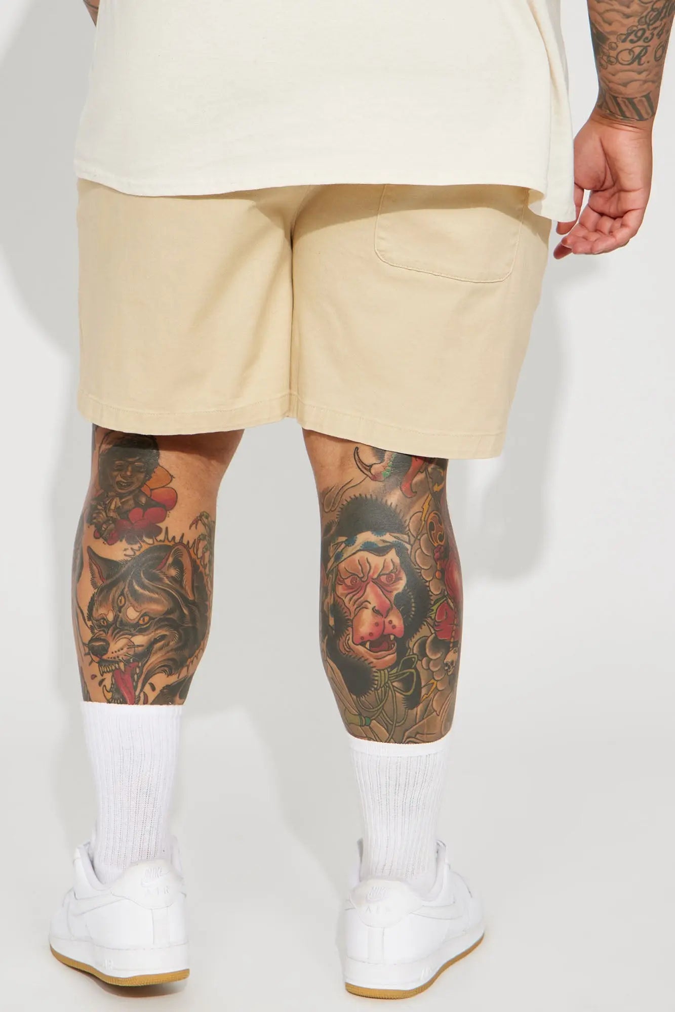 Twill Volley Shorts - Khaki Fashion Nova