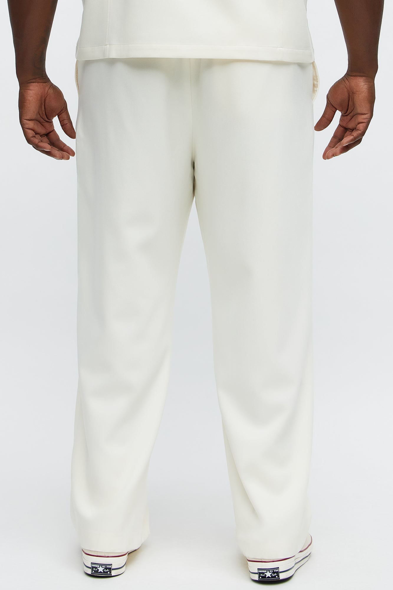 Ronan High Waisted Pleated Trousers - Cream Fashion Nova