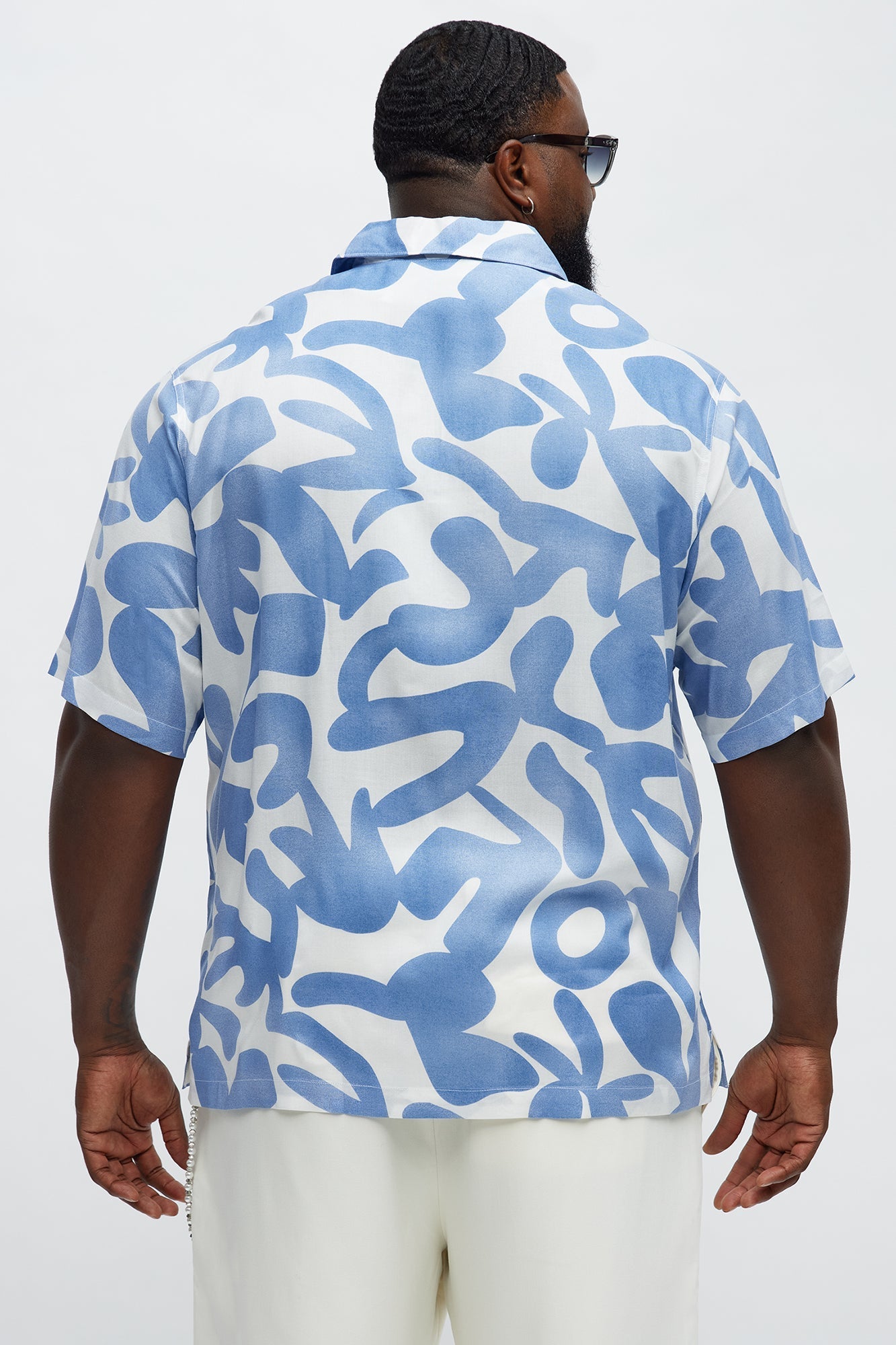 Bold Metric Cuban Shirt - White/combo Fashion Nova