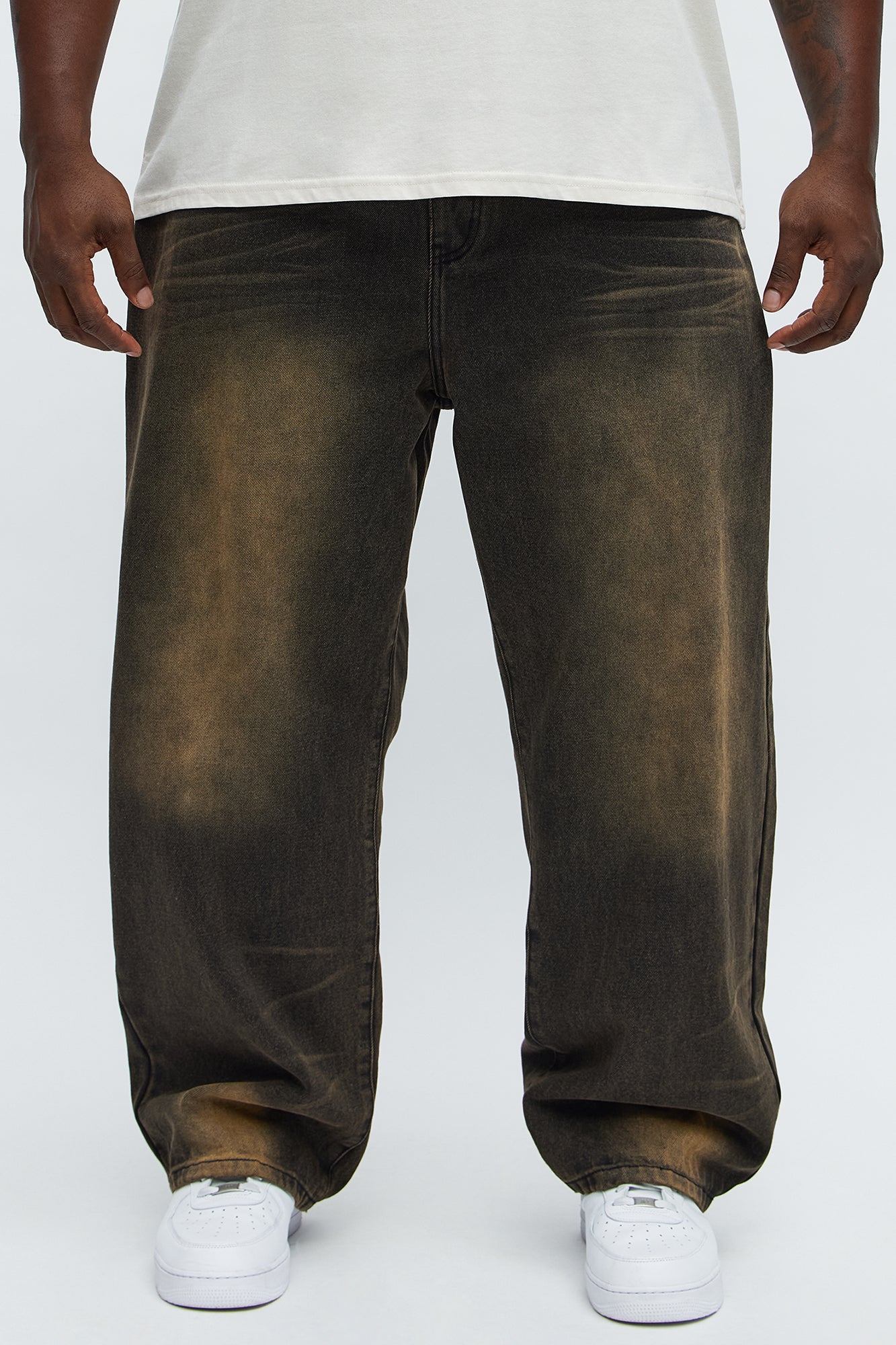 Baggy Dark Wave Jeans - Black Wash Fashion Nova