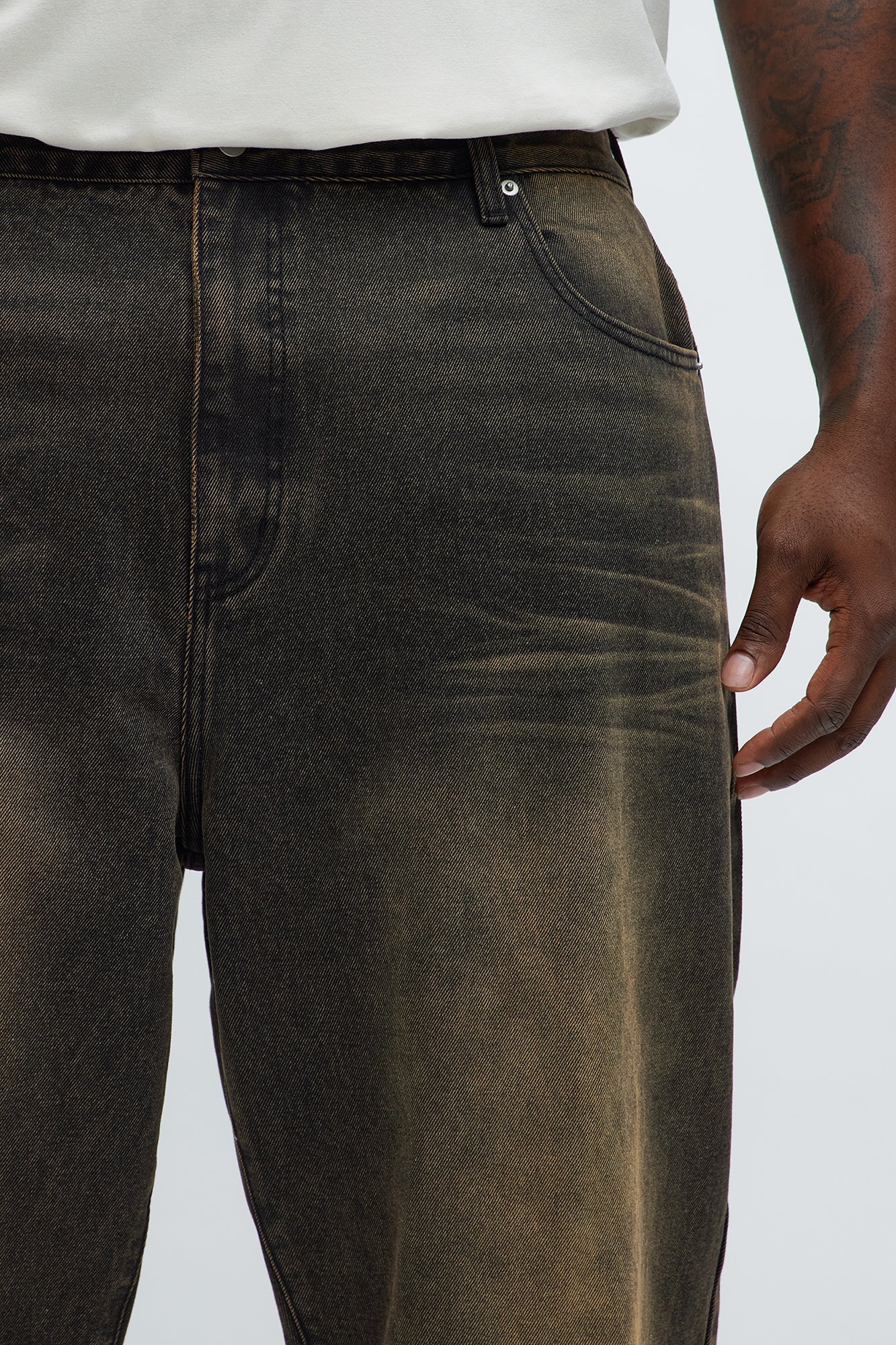 Baggy Dark Wave Jeans - Black Wash Fashion Nova