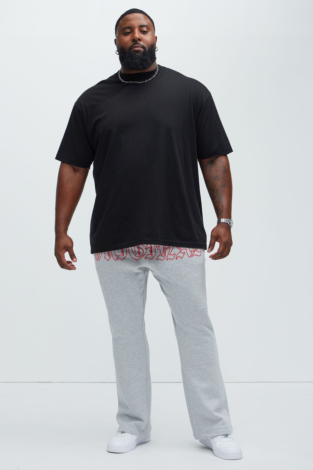 Tyson Original Skinny Flare Sweatpants - Heather Grey Fashion Nova