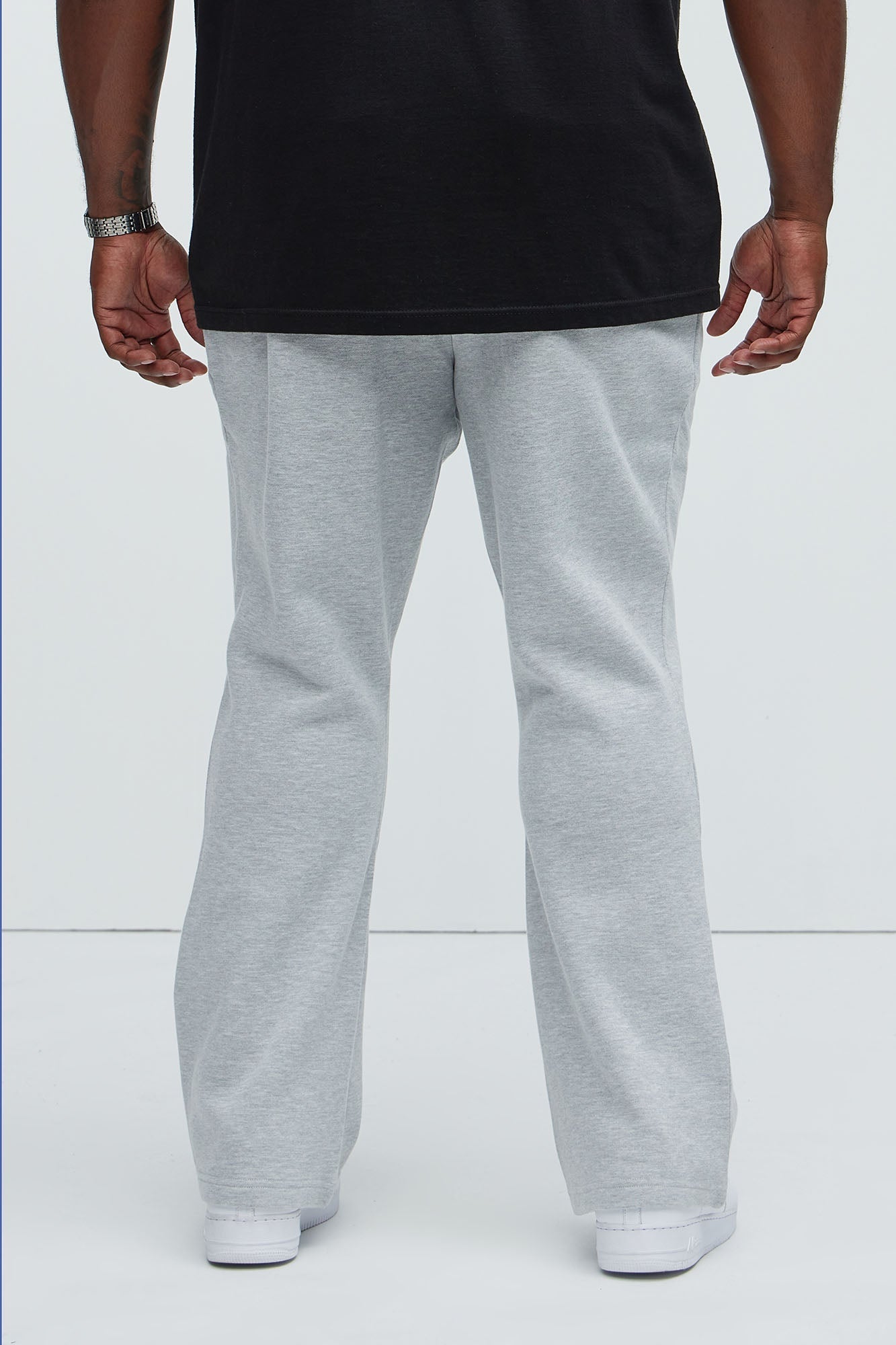 Tyson Original Skinny Flare Sweatpants - Heather Grey Fashion Nova