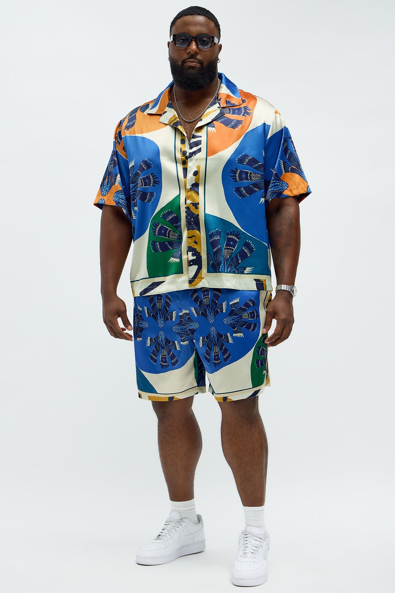 Relaxed Sea Vibe Cuban Collar Button Up Shirt - Multi Color Fashion Nova