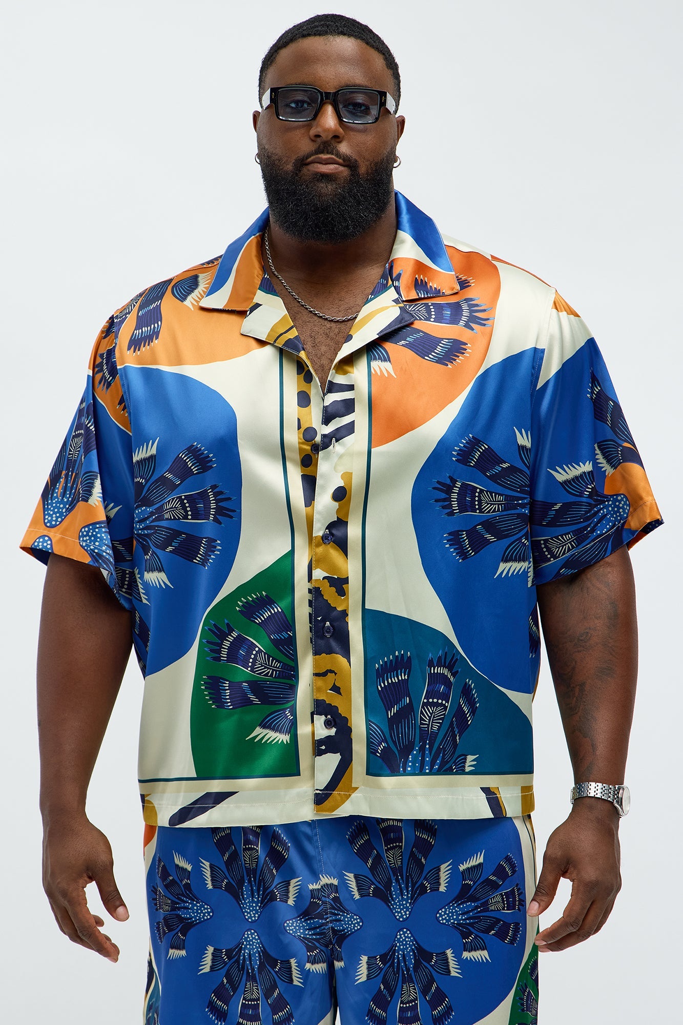 Relaxed Sea Vibe Cuban Collar Button Up Shirt - Multi Color Fashion Nova