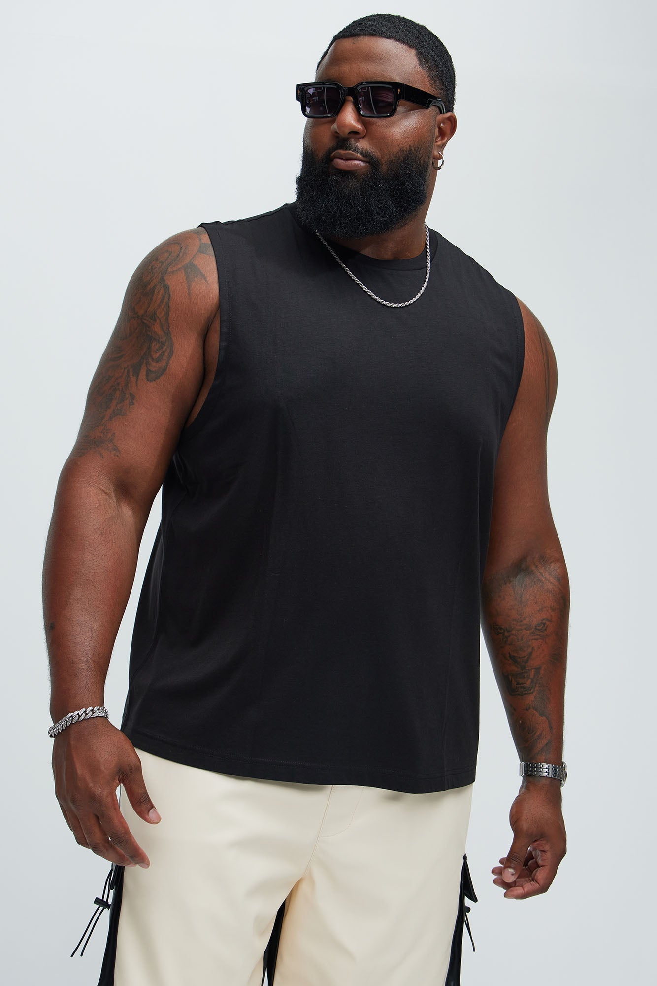 Essential Modal Lounge Sleeveless Muscle Tee - Black Fashion Nova