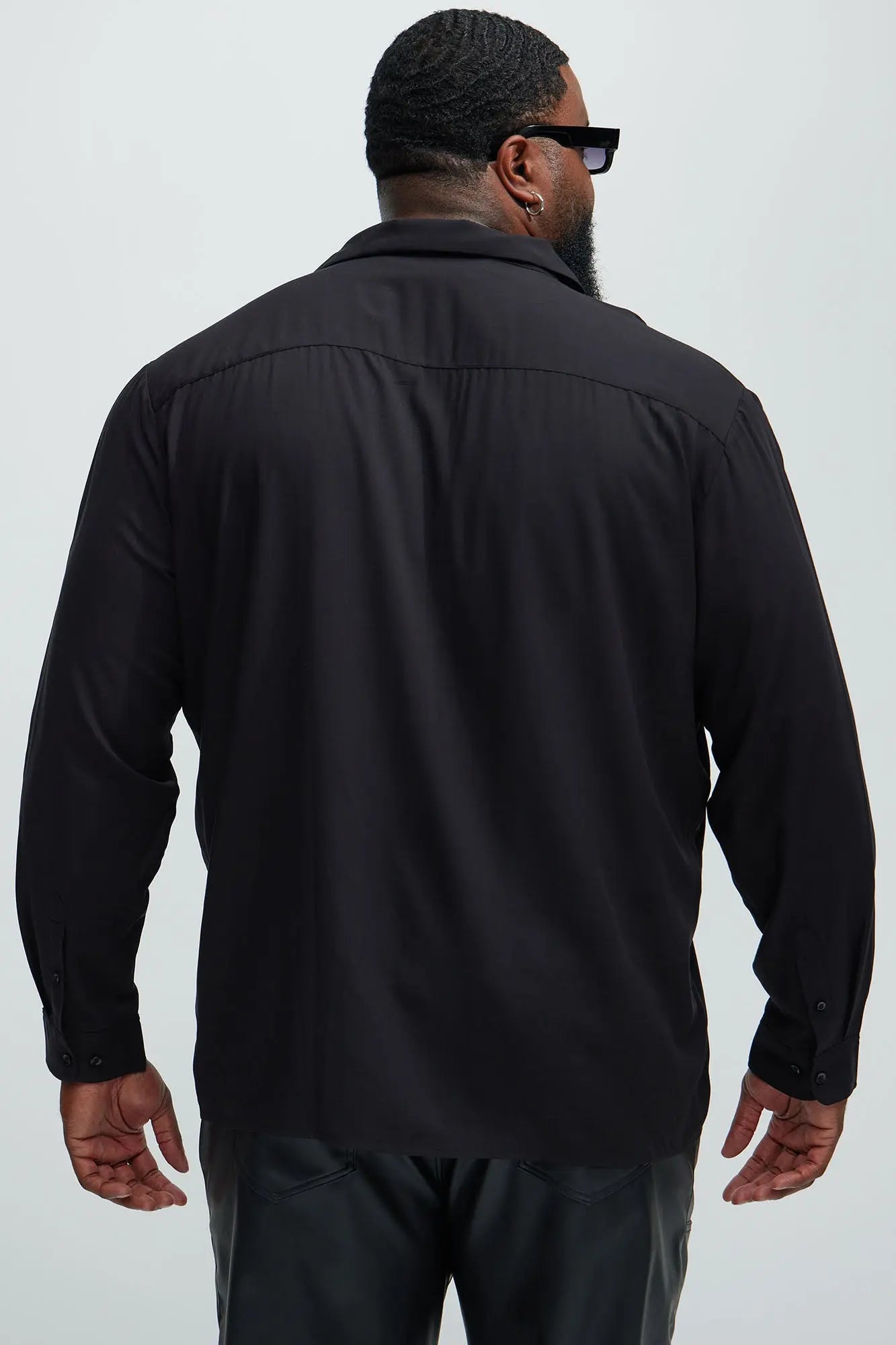 Dawson Relaxed Long Sleeve Button Up Shirt - Black Fashion Nova